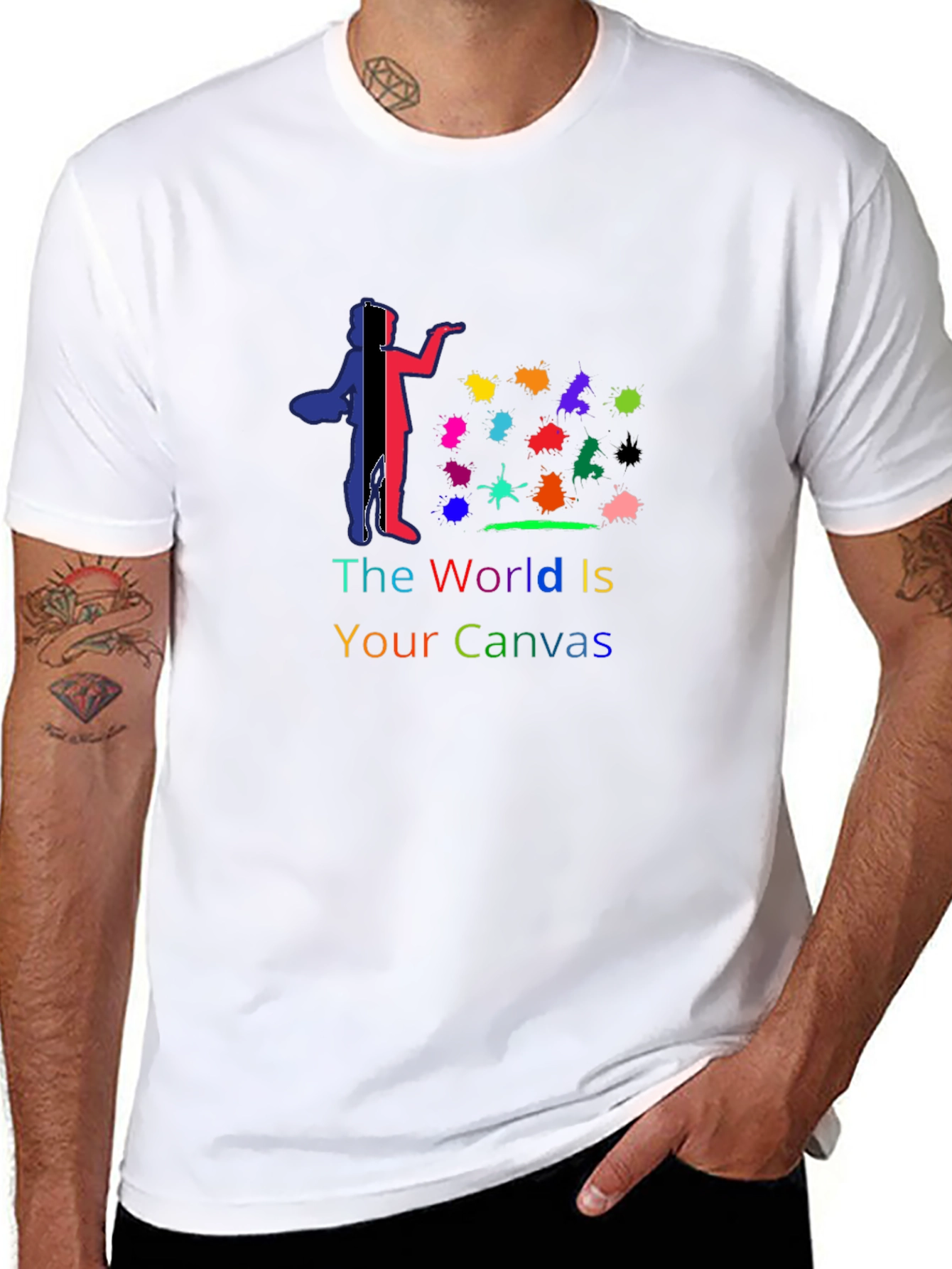 Artistic World Is Your Canvas Black T-Shirt