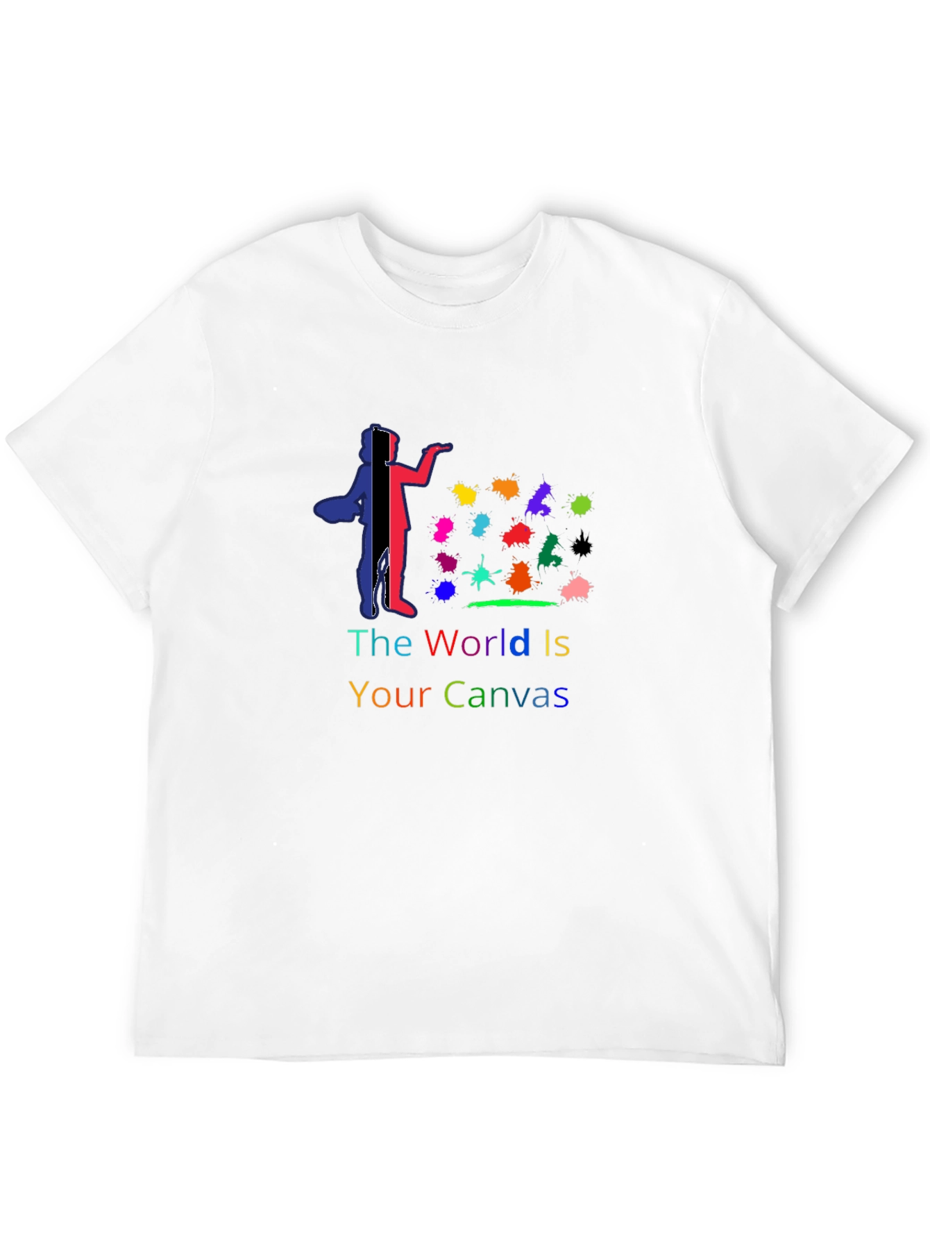 Artistic World Is Your Canvas Black T-Shirt