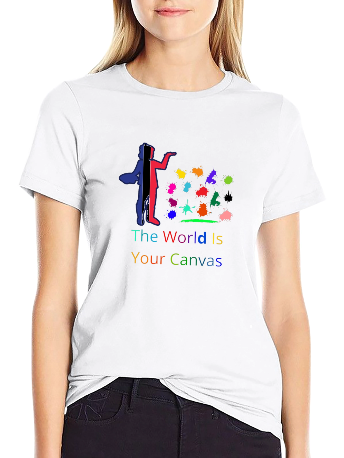 Artistic World Is Your Canvas Black T-Shirt