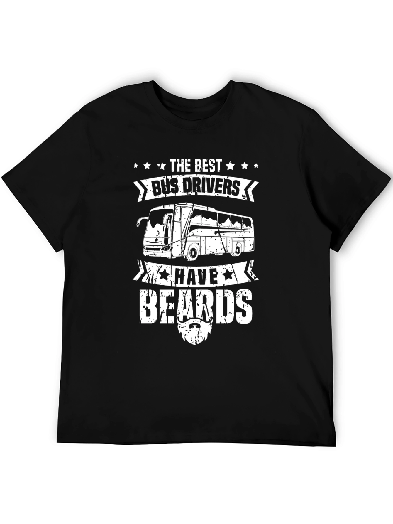 Bus Driver Beard T-Shirt - Novelty Graphic Tee