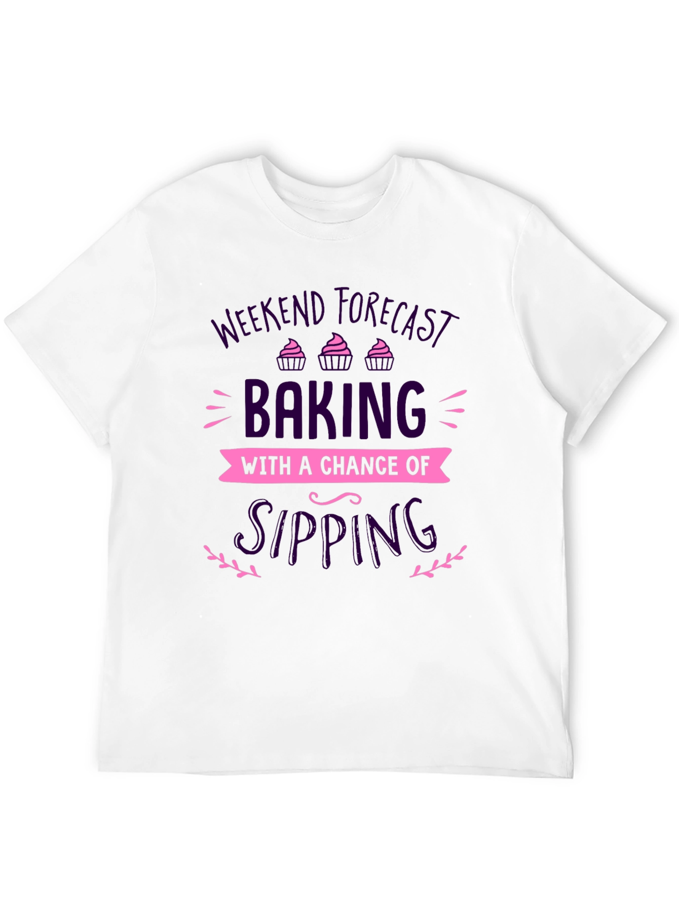 Weekend Baking & Sipping Black Graphic T-Shirt