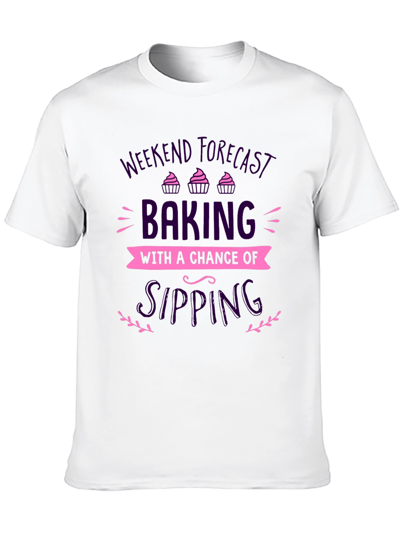 Weekend Baking & Sipping Black Graphic T-Shirt