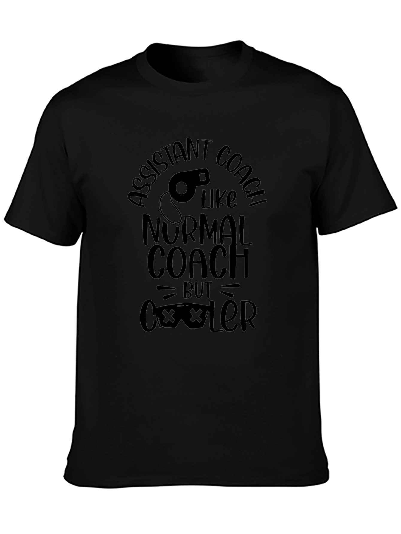 Assistant Coach Black T-Shirt - Cooler Than Normal!