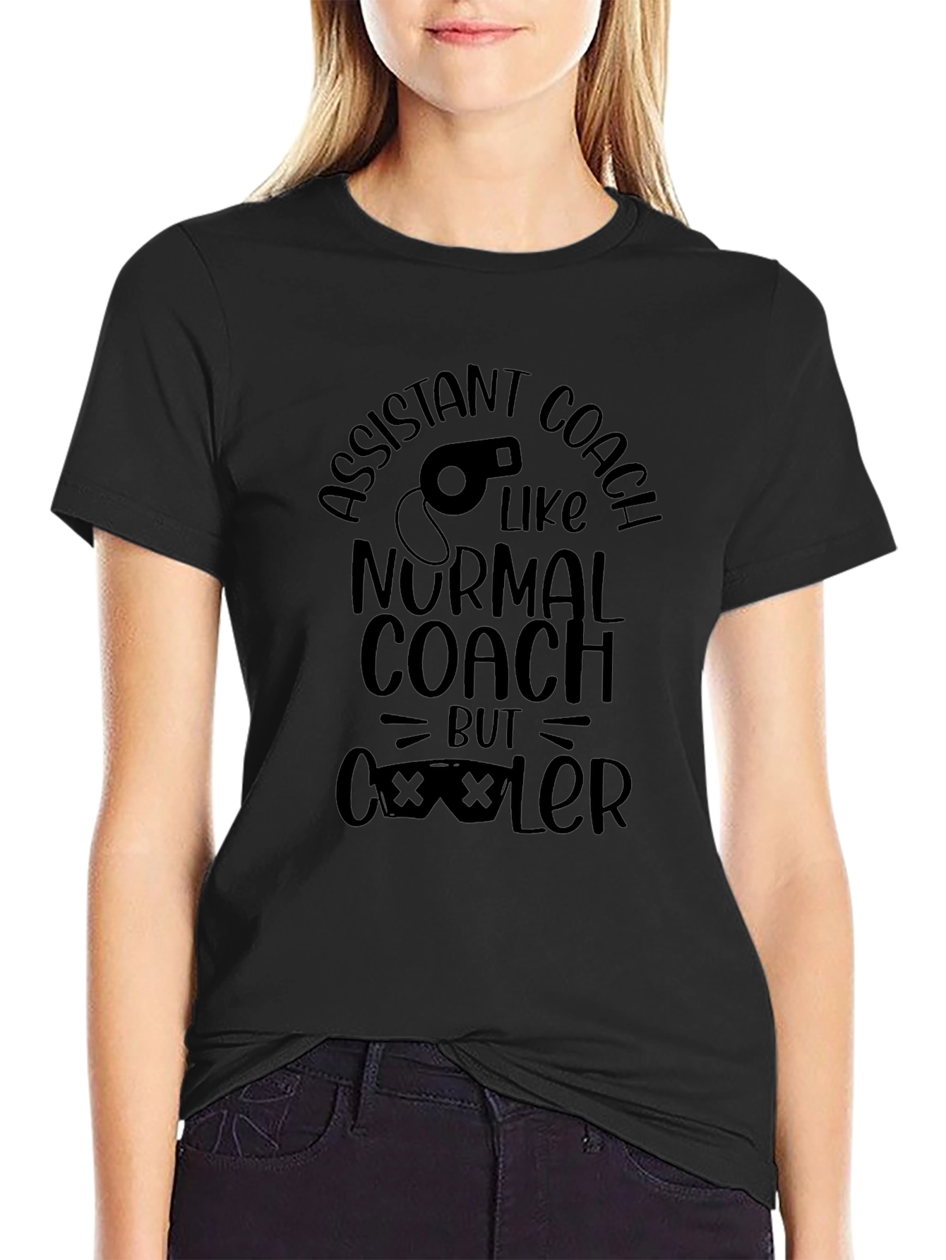 Assistant Coach Black T-Shirt - Cooler Than Normal!