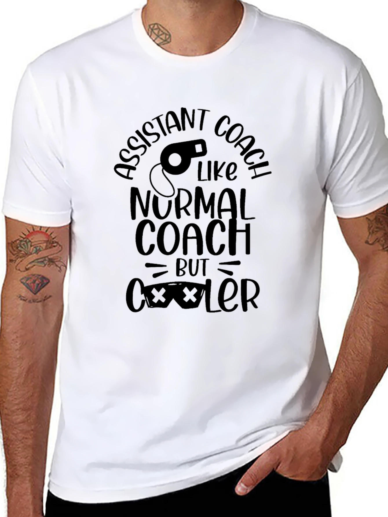 Assistant Coach Black T-Shirt - Cooler Than Normal!