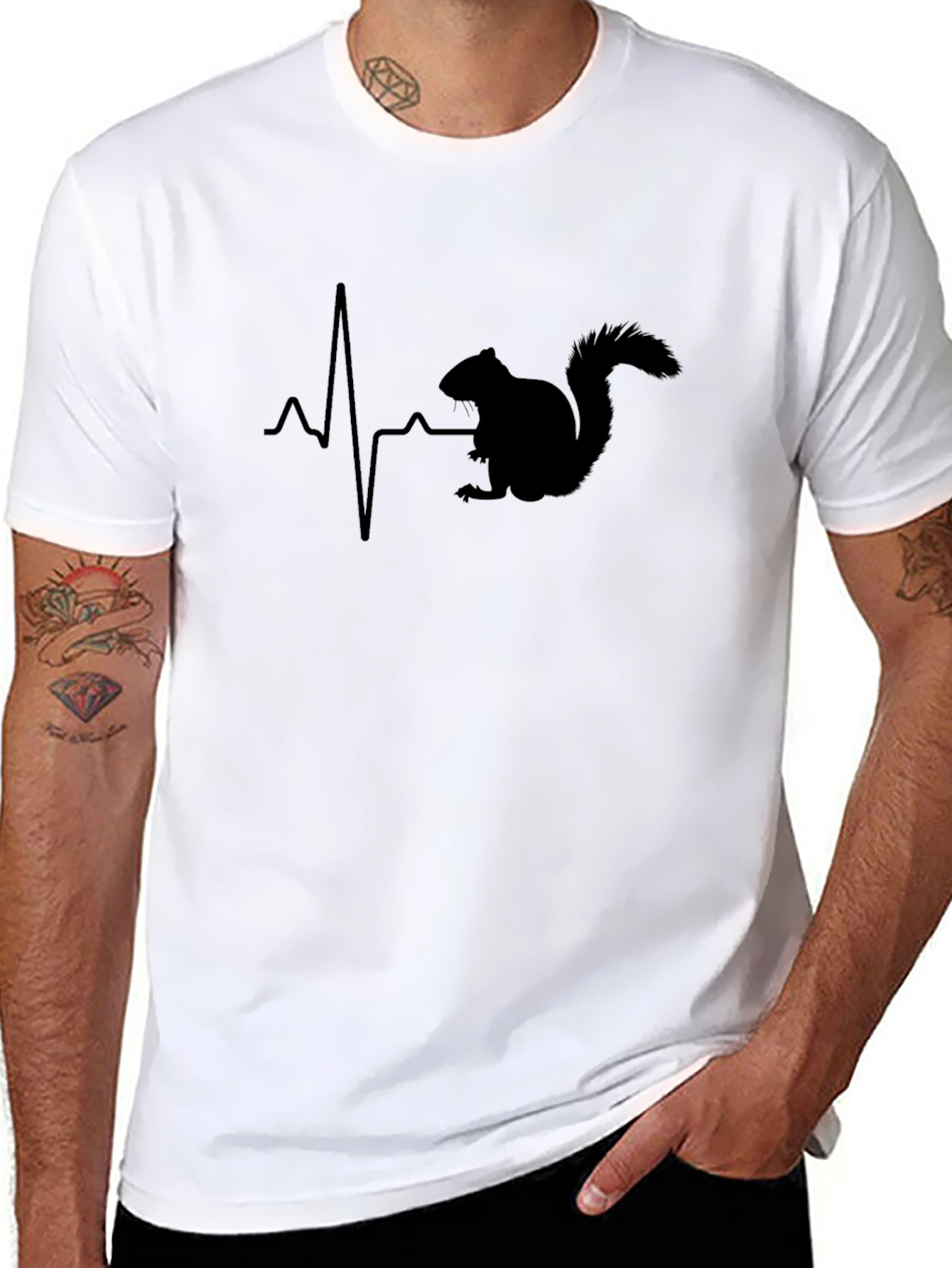 Squirrel Heartbeat Graphic Tee
