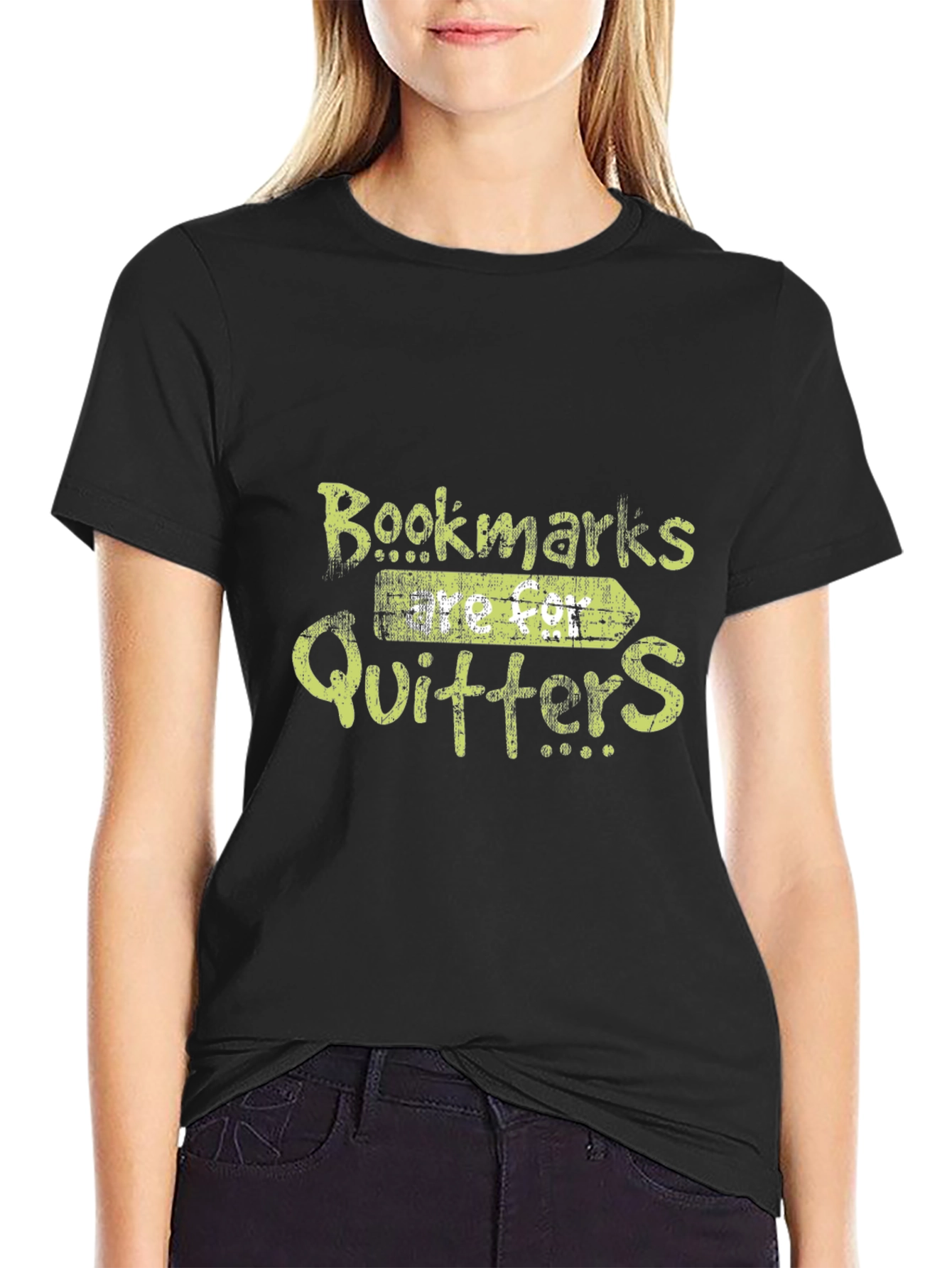Bookmarks Are For Quitters Funny Graphic T-Shirt