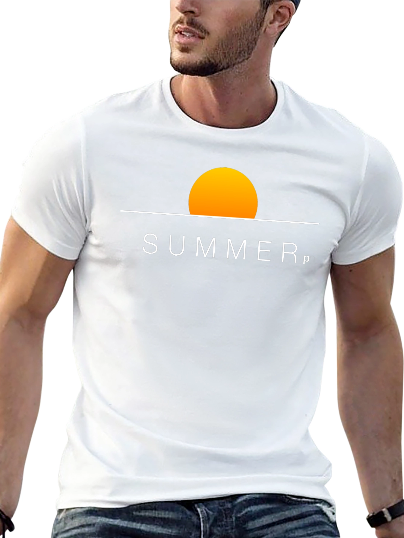 Summer Graphic Tee - Stylish Black Cotton T-Shirt