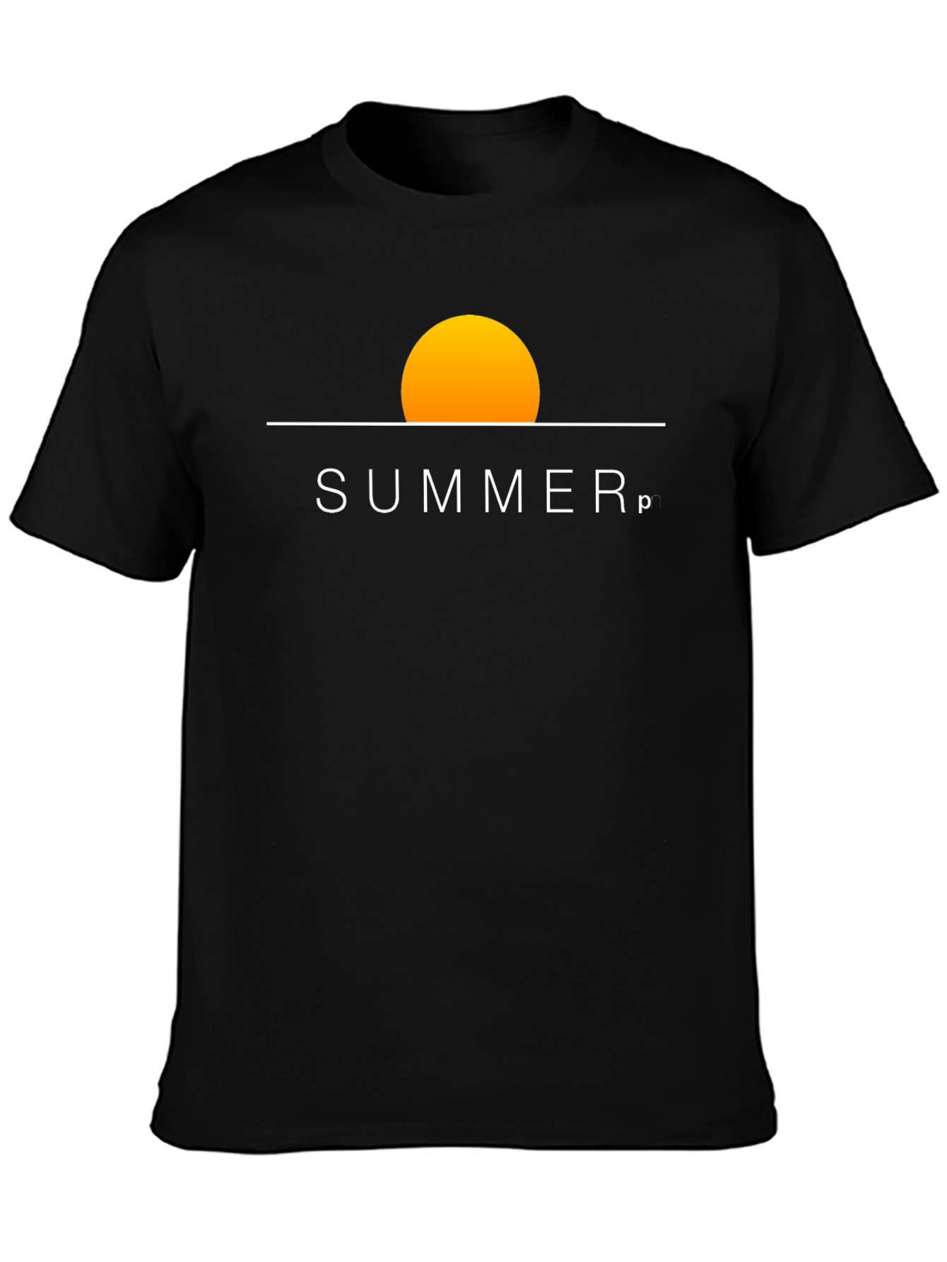 Summer Graphic Tee - Stylish Black Cotton T-Shirt
