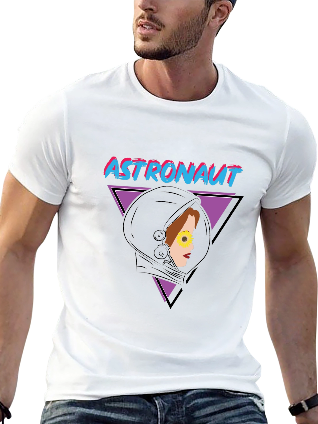 Astronaut Retro Graphic T-Shirt