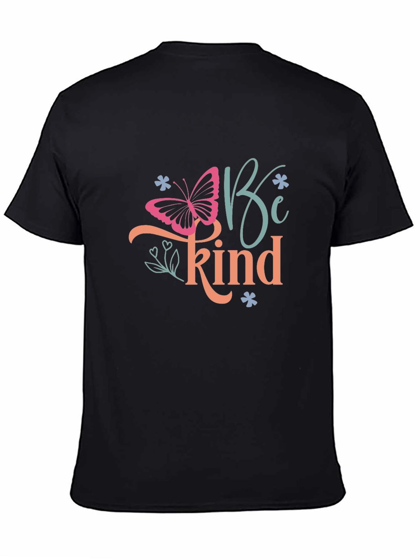 Be Kind Butterfly Graphic T-Shirt - Black