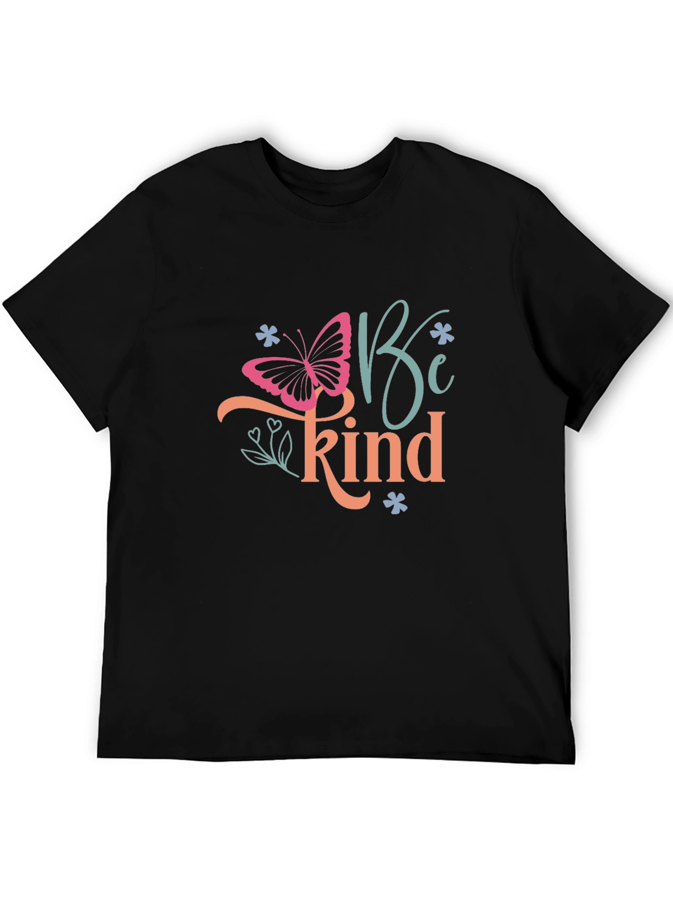 Be Kind Butterfly Graphic T-Shirt - Black