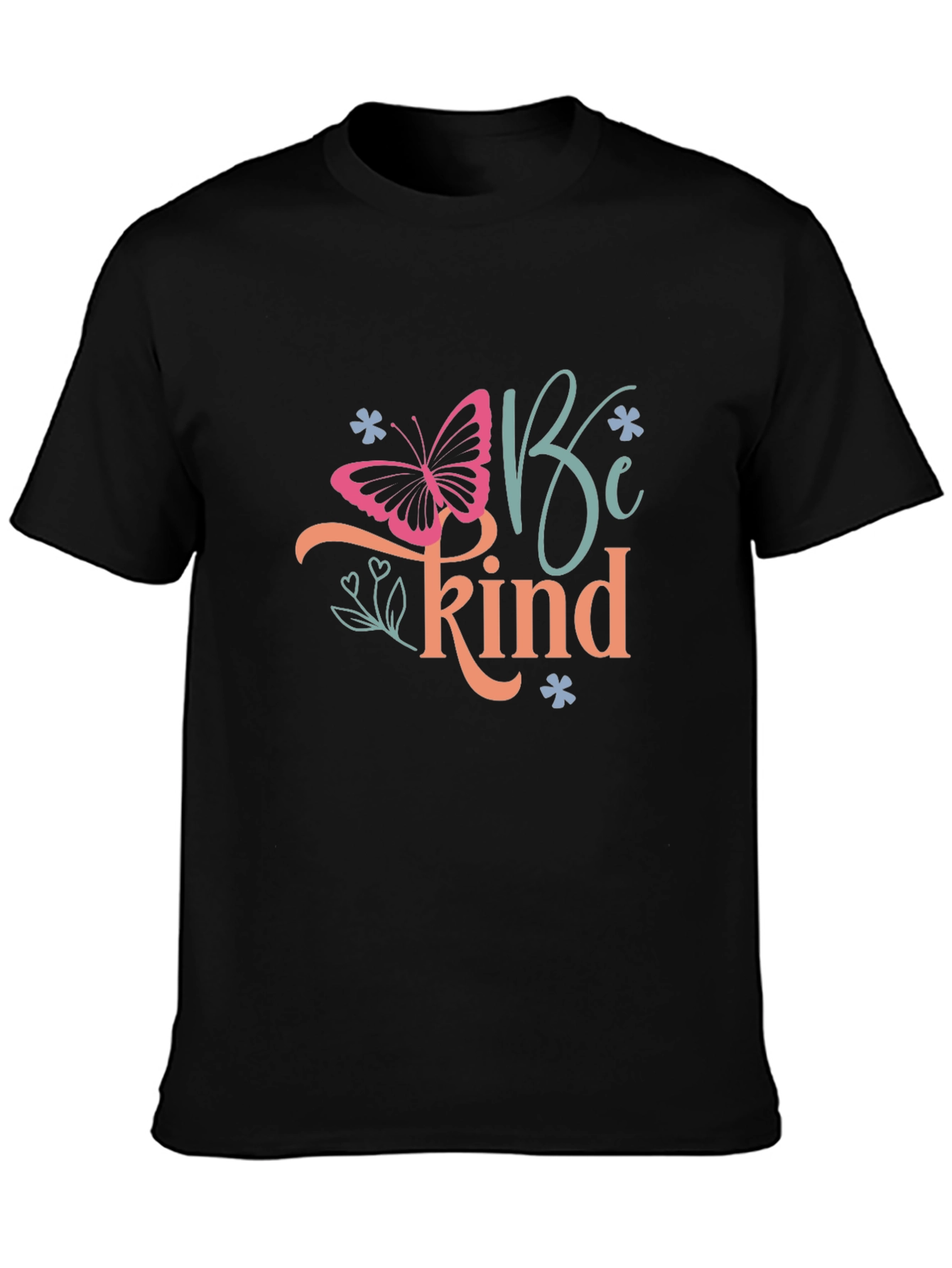 Be Kind Butterfly Graphic T-Shirt - Black