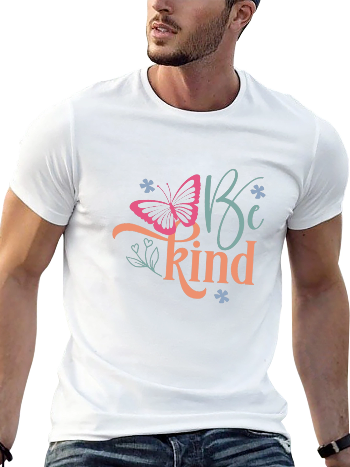 Be Kind Butterfly Graphic T-Shirt - Black