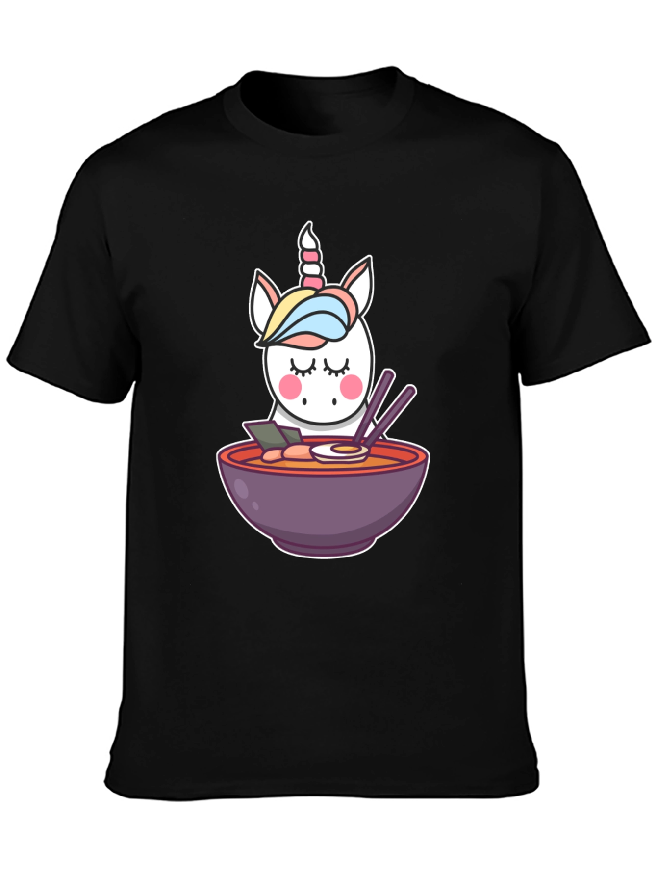 Unicorn Ramen Black T-Shirt