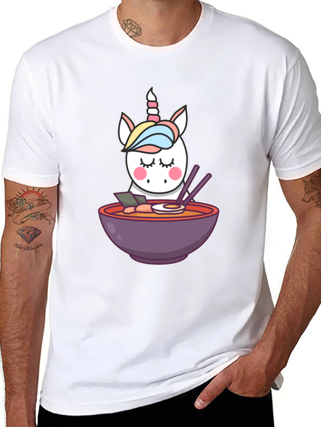 Unicorn Ramen Black T-Shirt