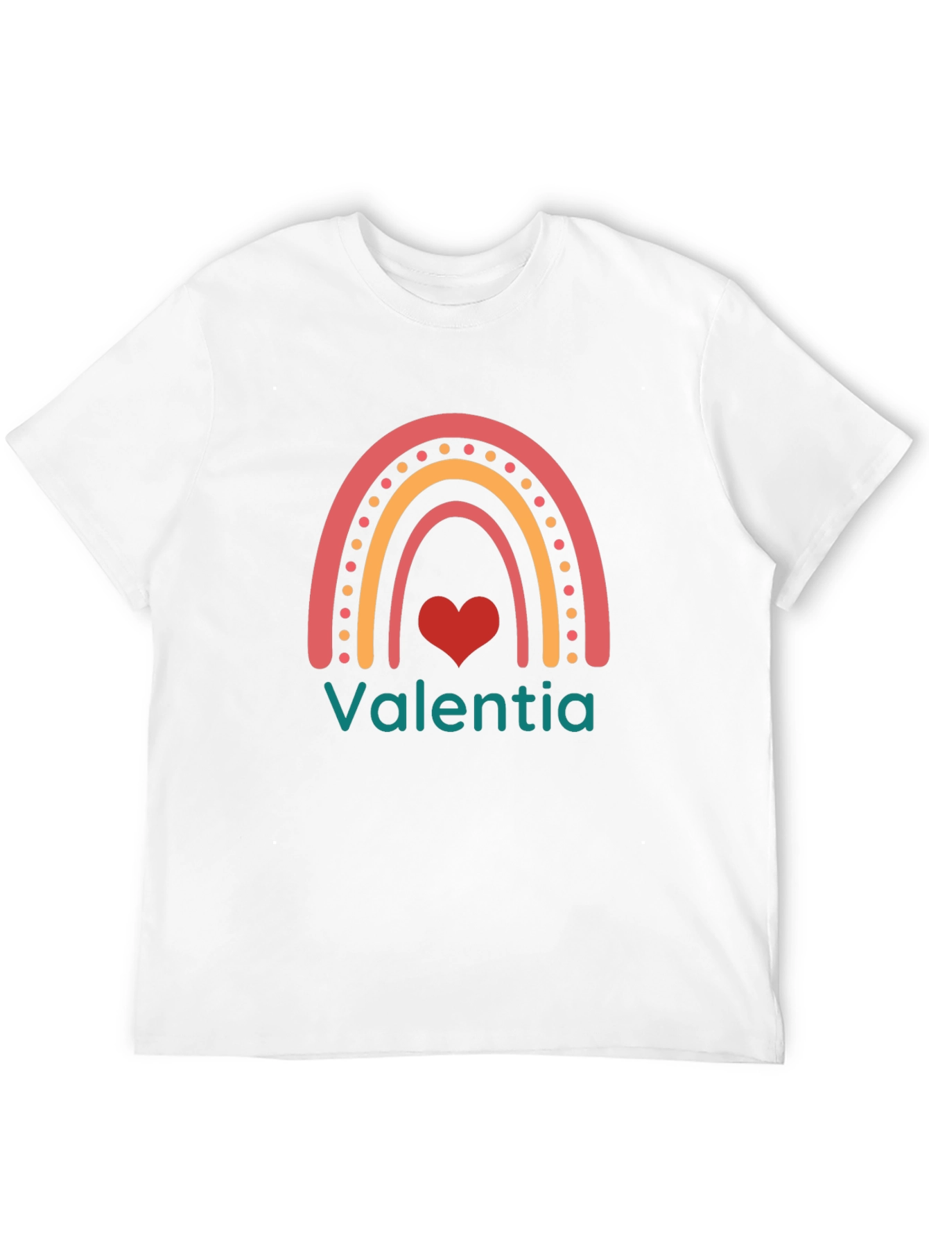Valentia Rainbow Heart Graphic T-Shirt
