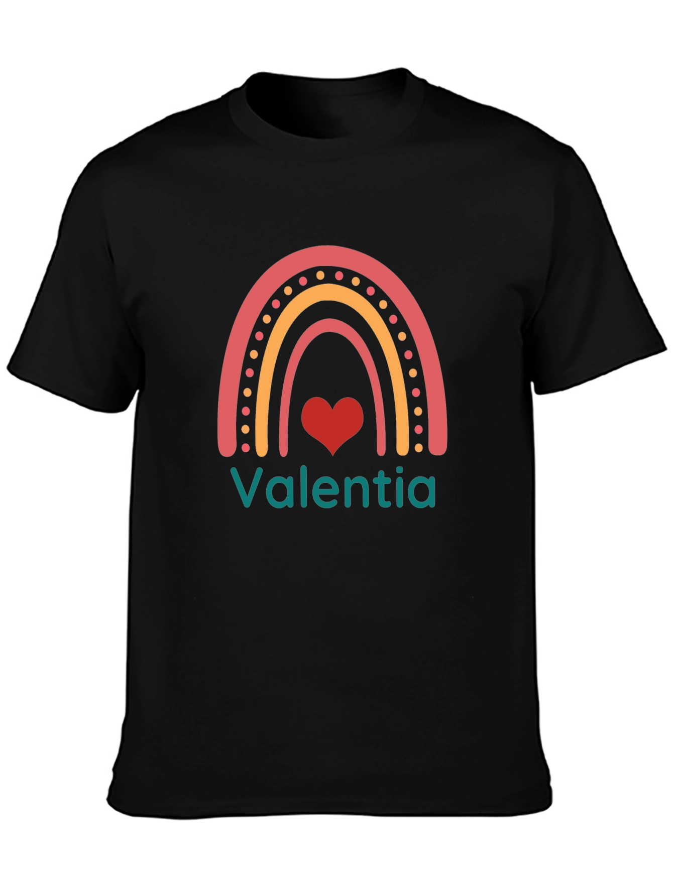 Valentia Rainbow Heart Graphic T-Shirt