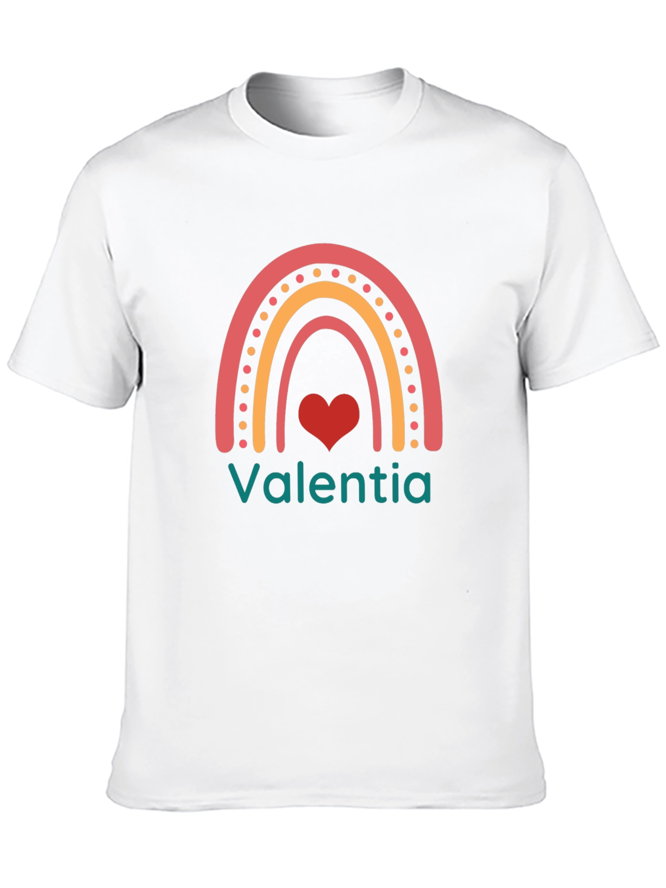 Valentia Rainbow Heart Graphic T-Shirt