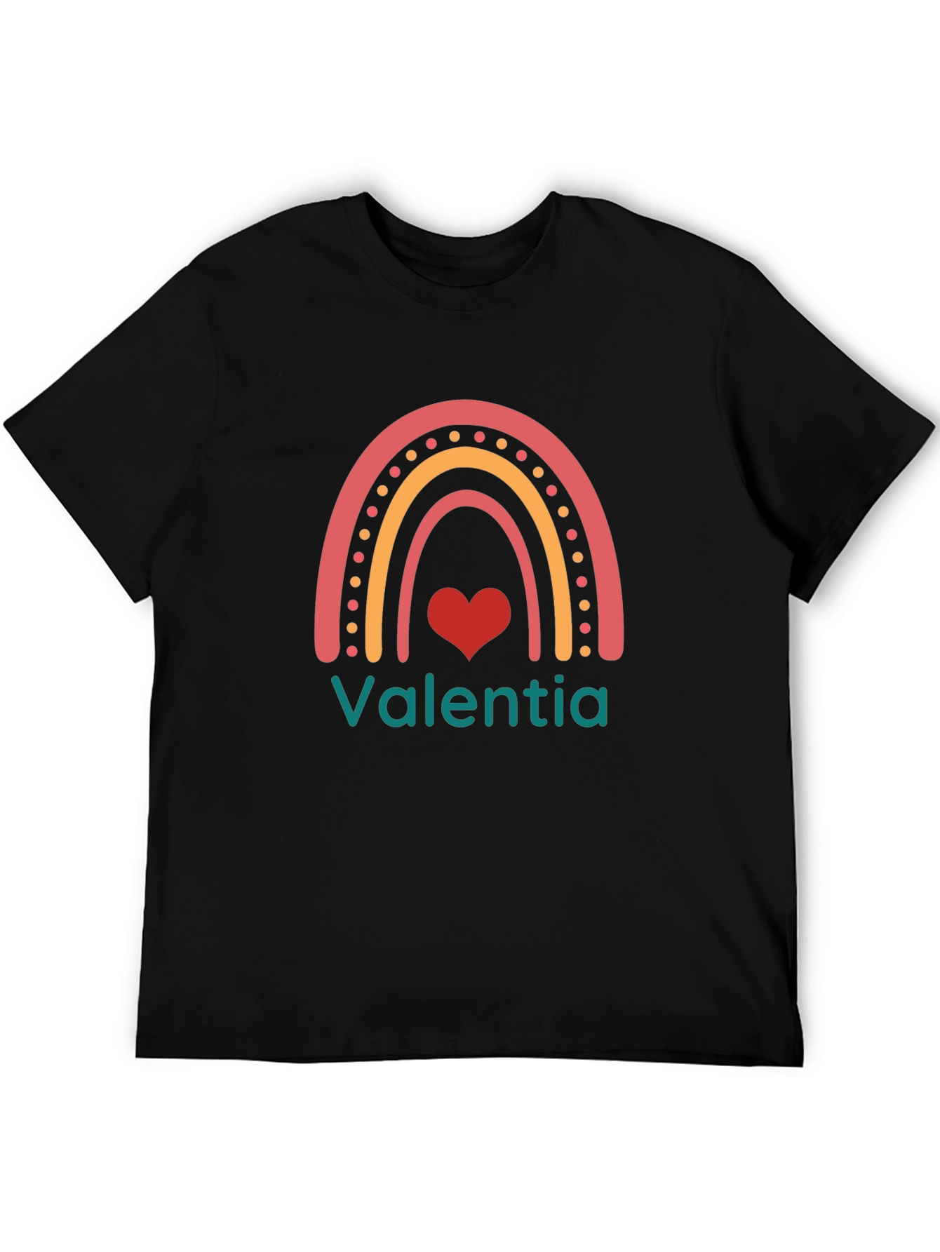 Valentia Rainbow Heart Graphic T-Shirt