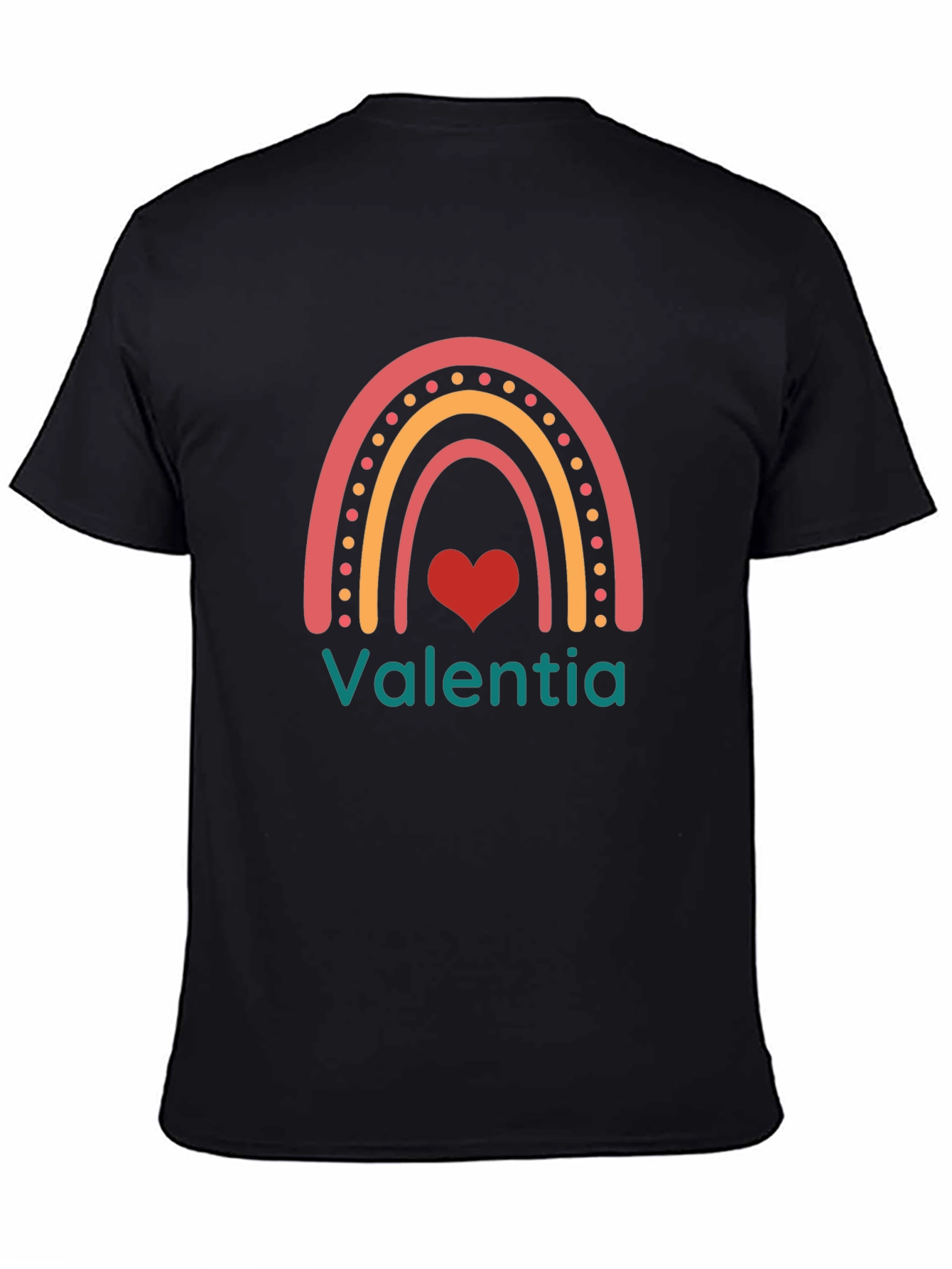 Valentia Rainbow Heart Graphic T-Shirt