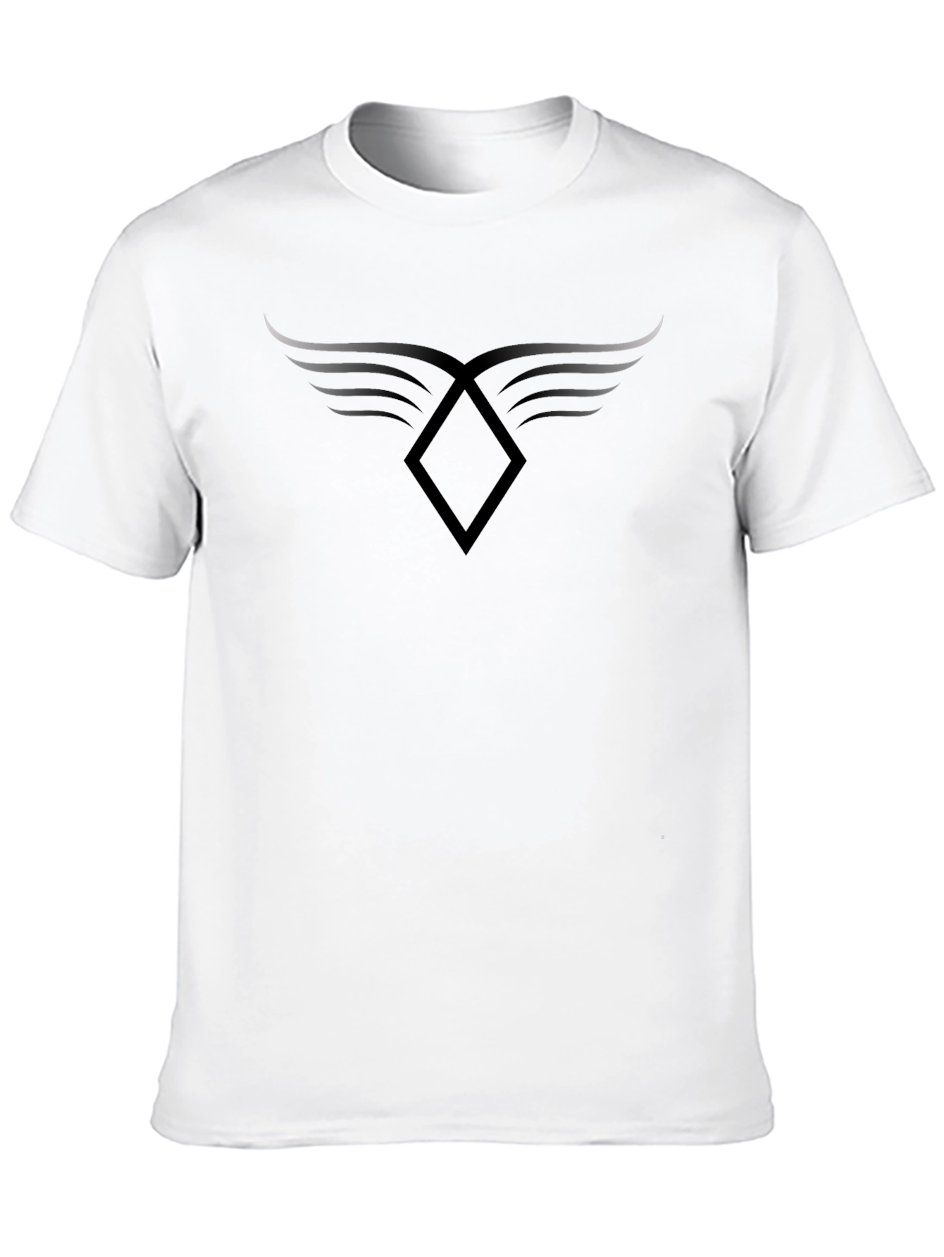 Winged Diamond Black T-Shirt - Modern Graphic Tee