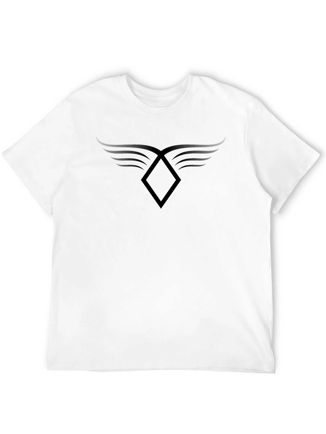 Winged Diamond Black T-Shirt - Modern Graphic Tee