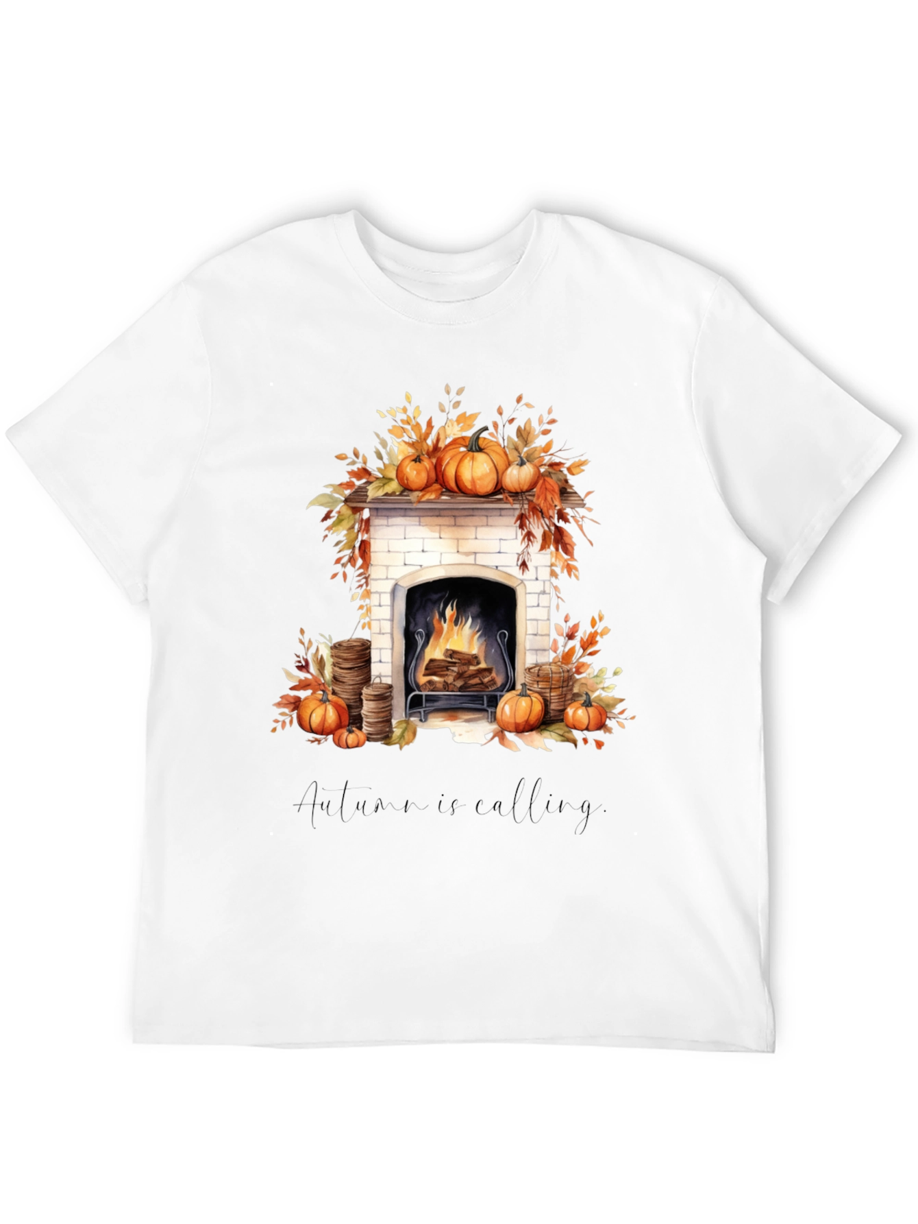 Autumn Calling Black Graphic Tee