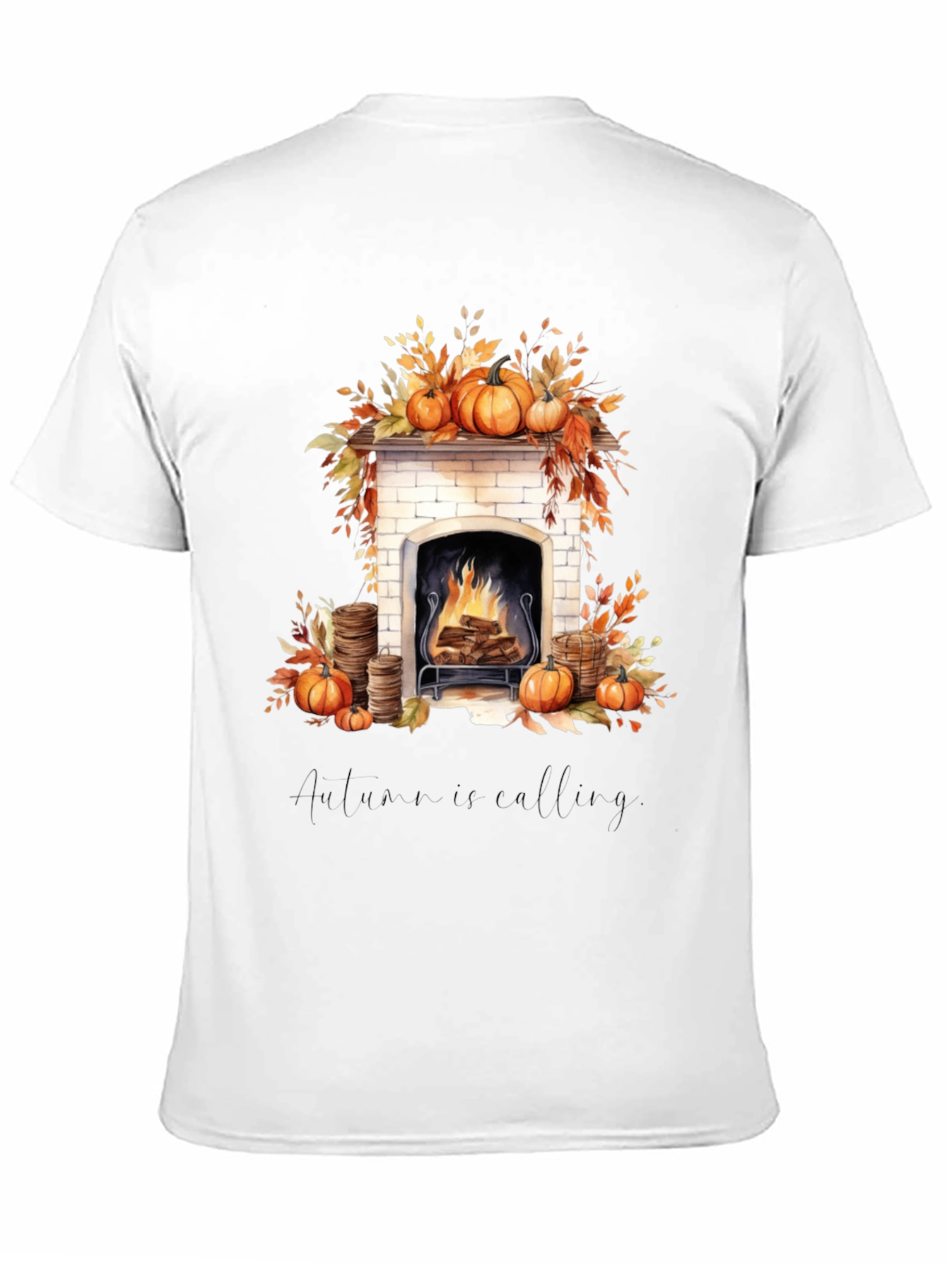 Autumn Calling Black Graphic Tee