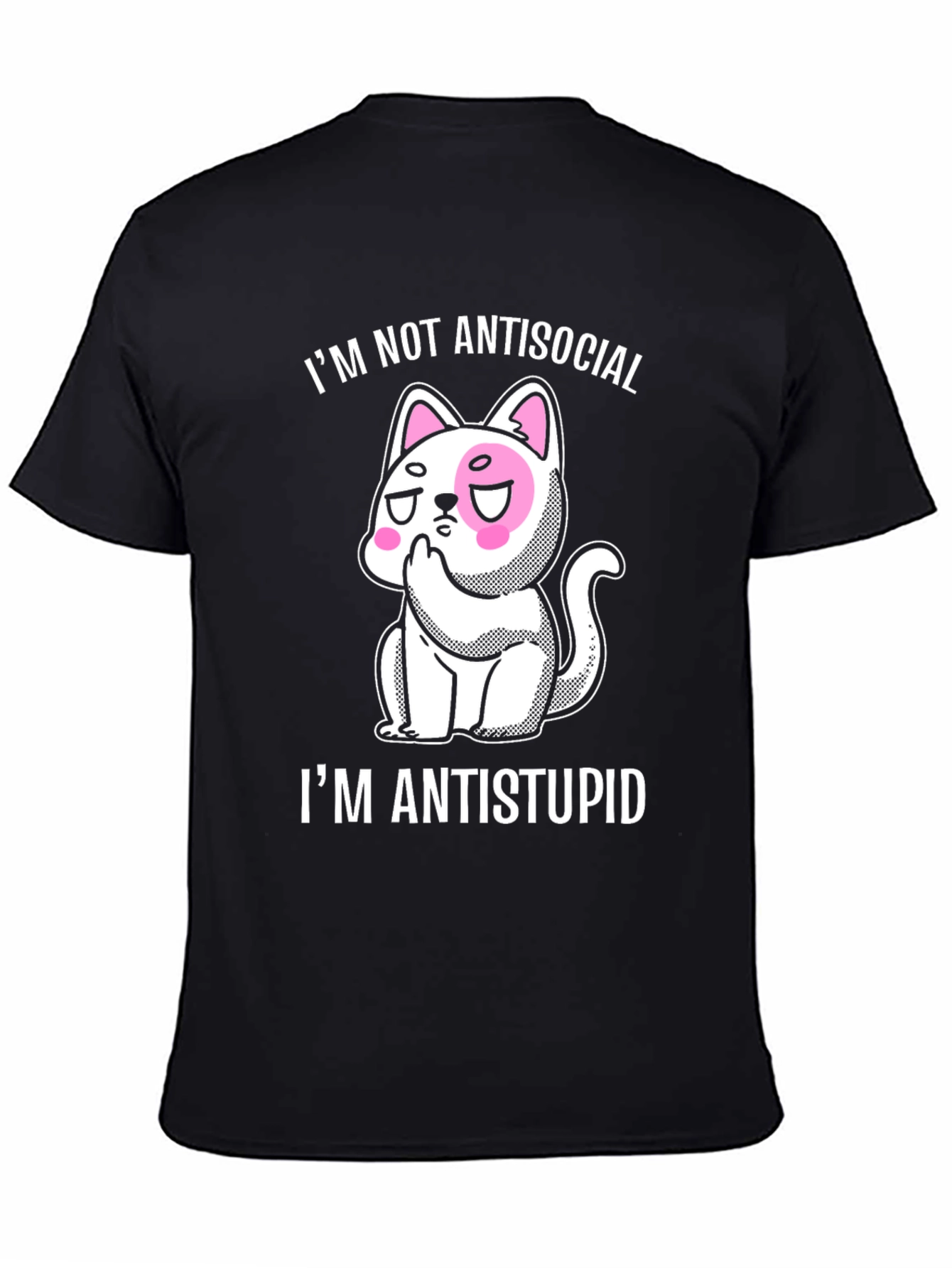 Anti-stupid Cat Graphic Tee
