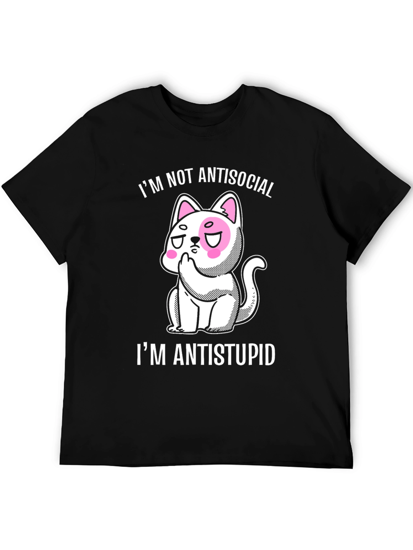 Anti-stupid Cat Graphic Tee