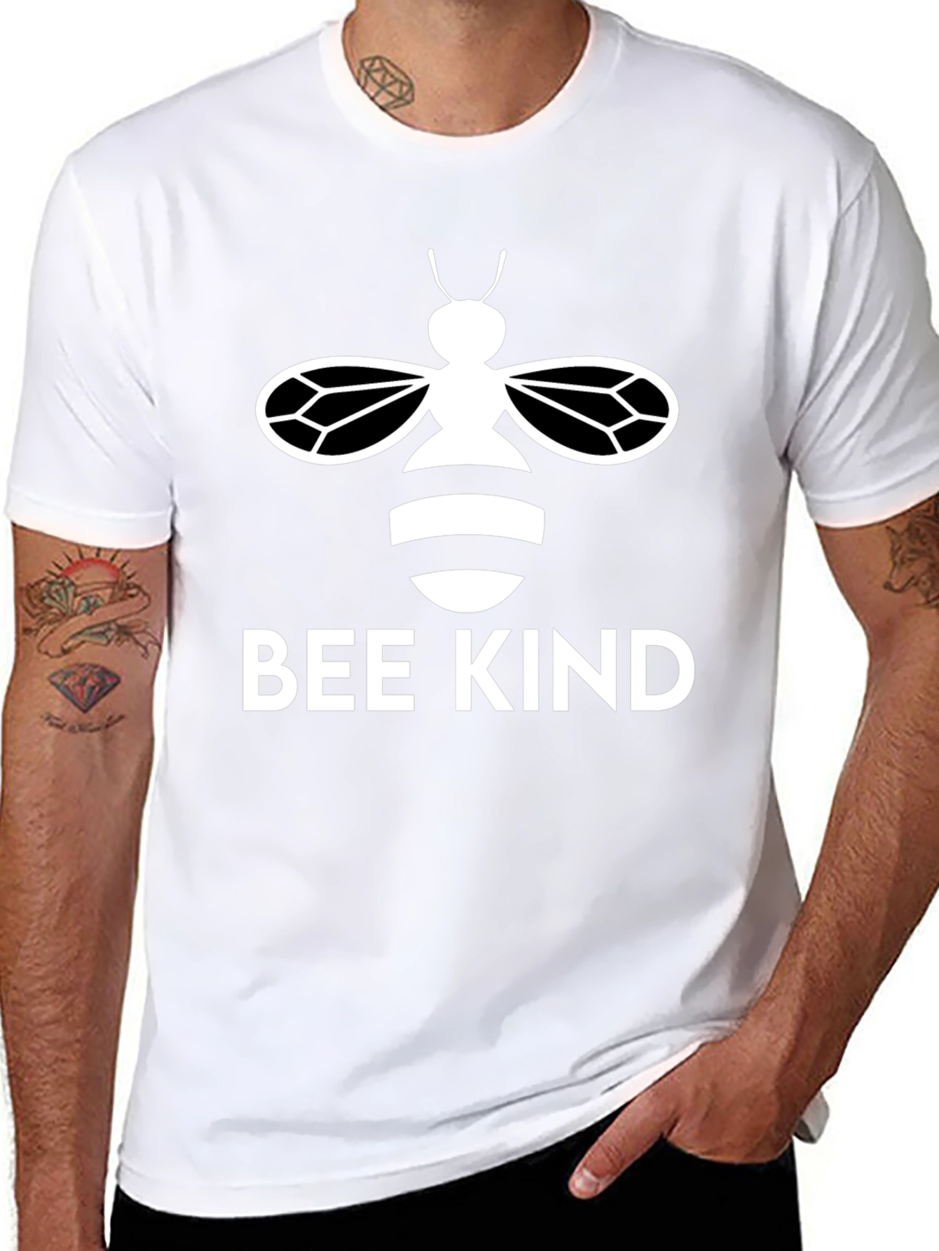 Bee Kind T-Shirt - Black Graphic Print