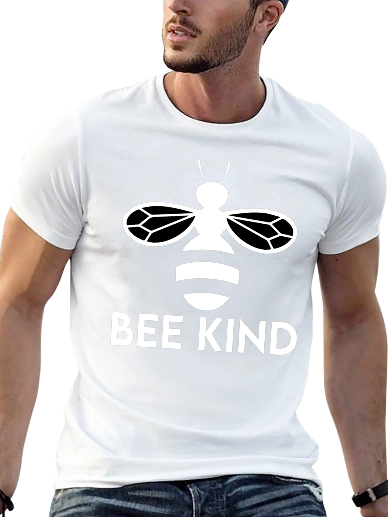 Bee Kind T-Shirt - Black Graphic Print