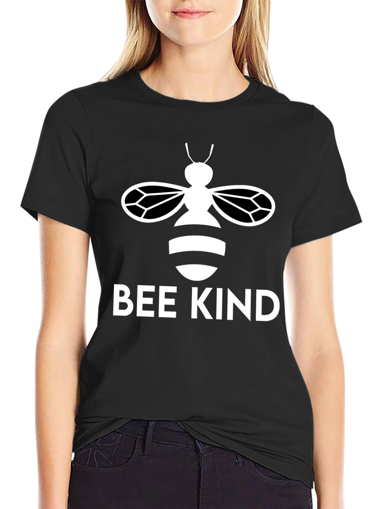 Bee Kind T-Shirt - Black Graphic Print