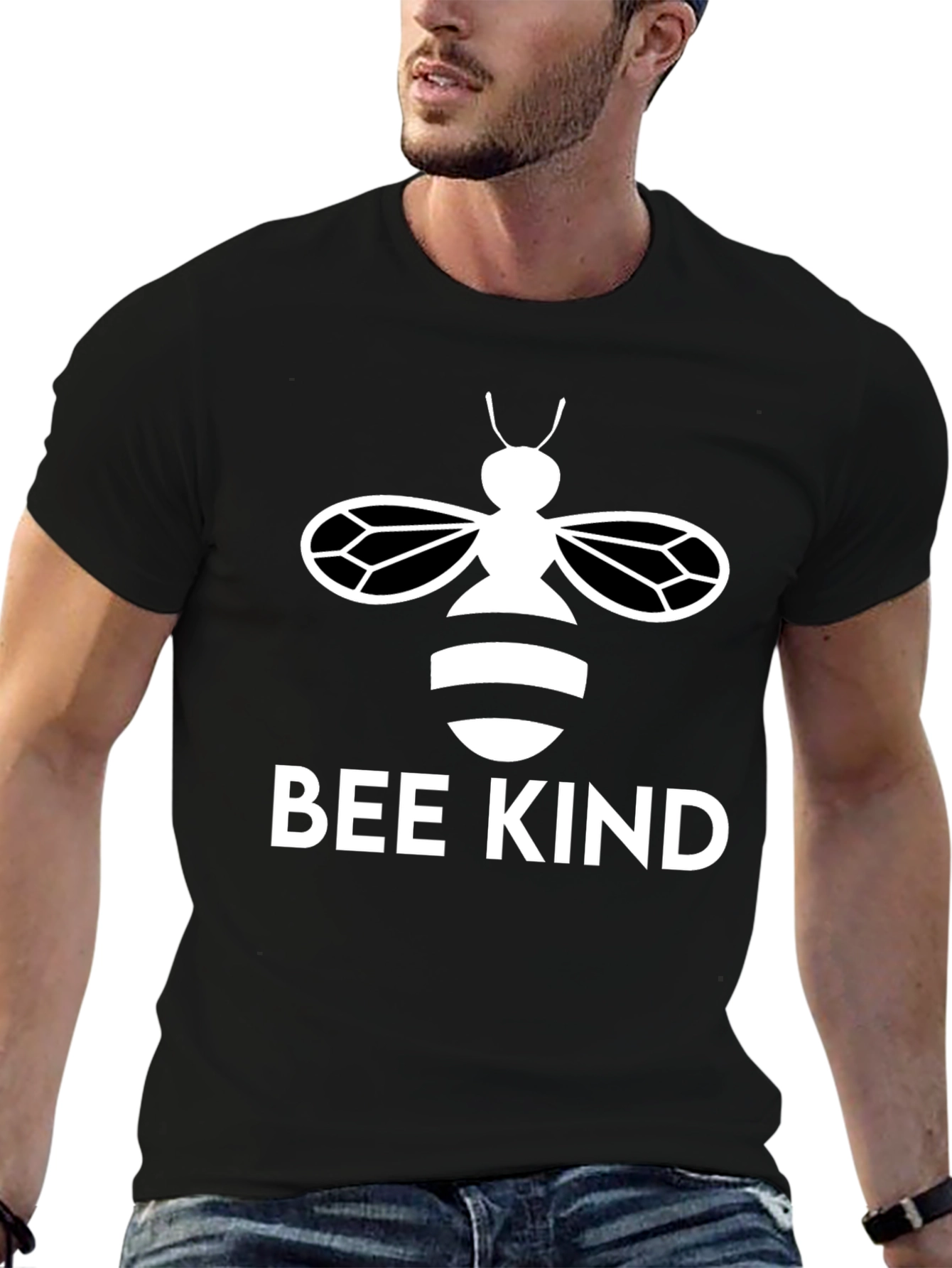 Bee Kind T-Shirt - Black Graphic Print