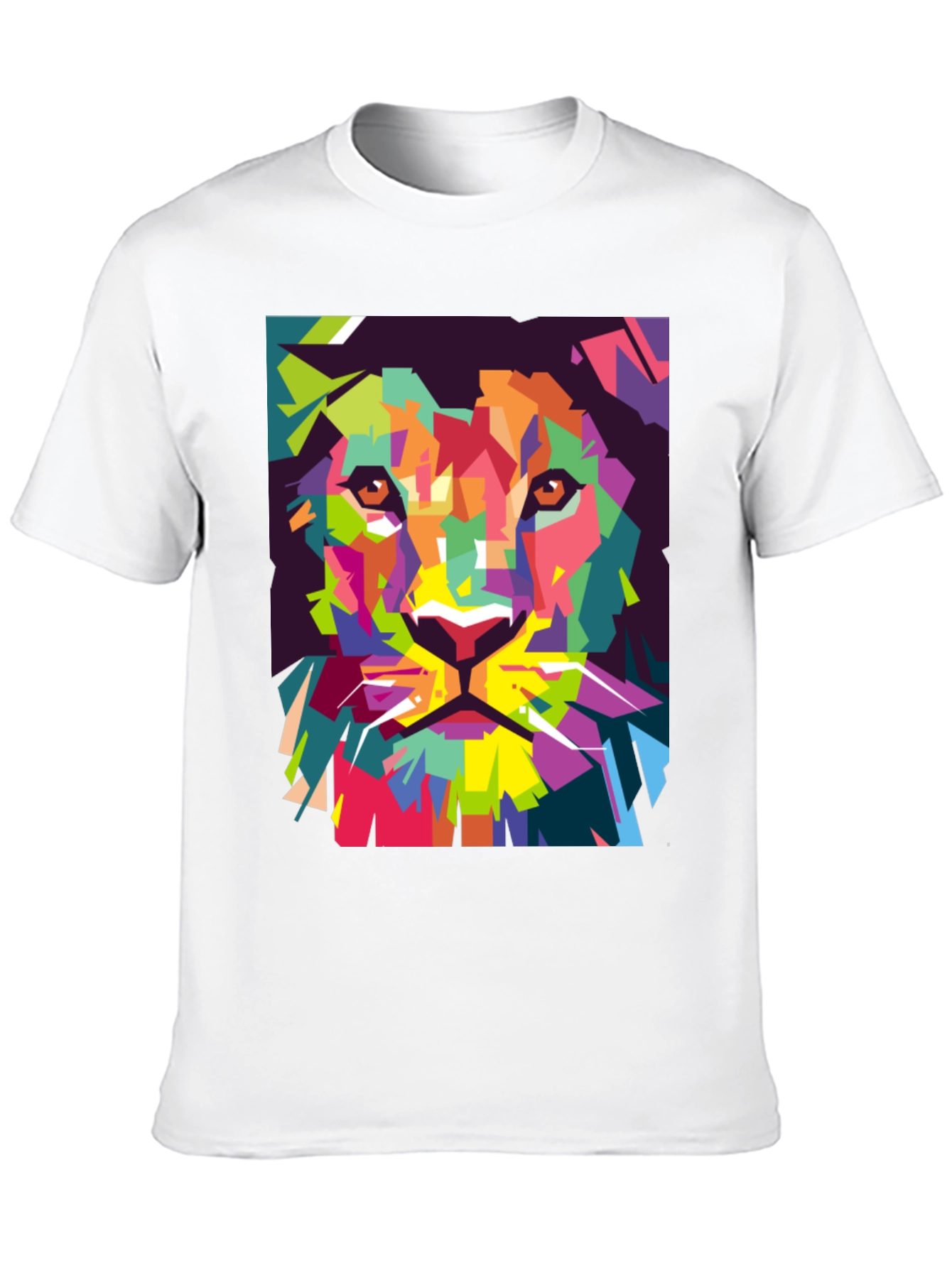 Abstract Lion Graphic T-Shirt