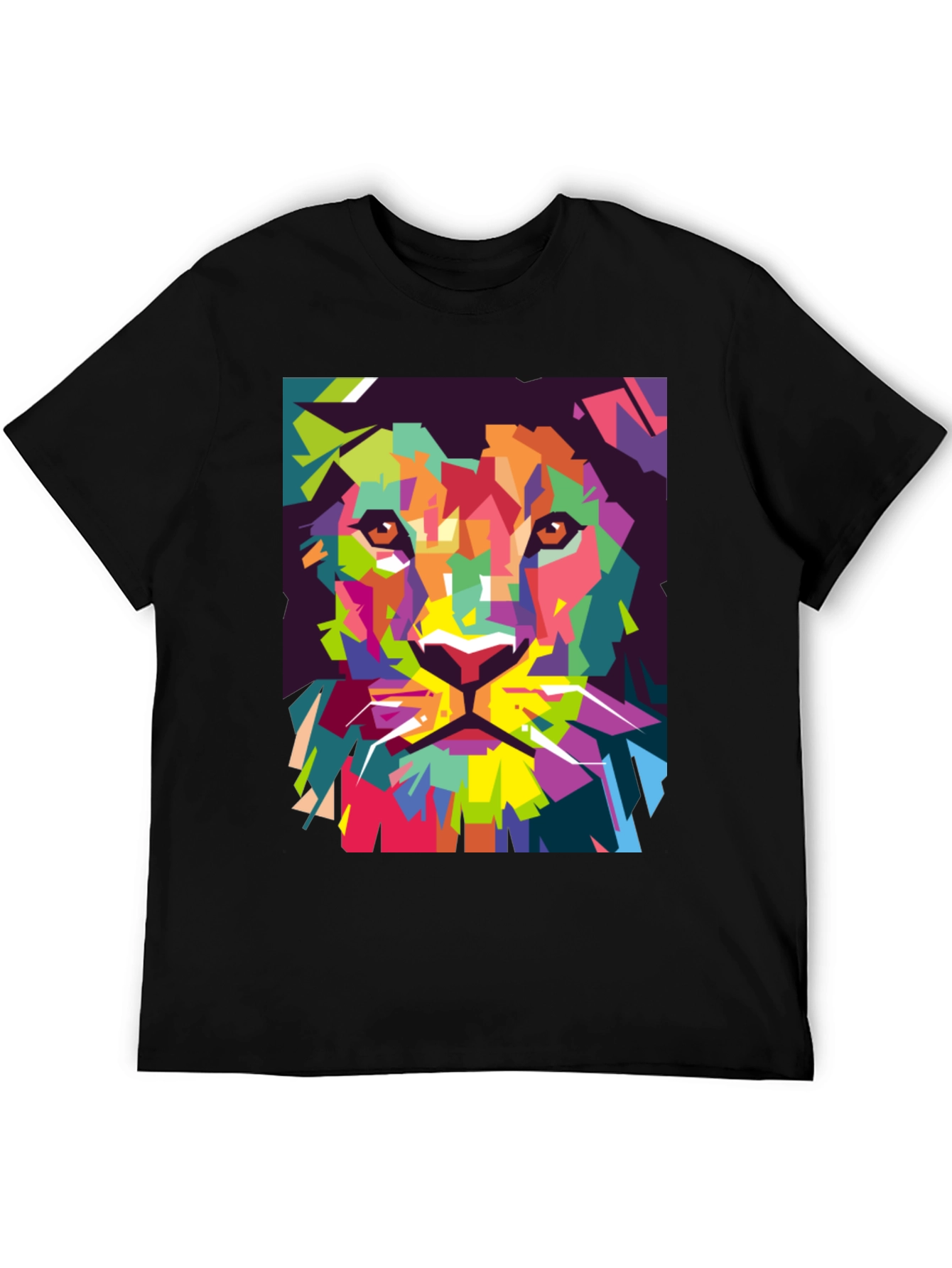 Abstract Lion Graphic T-Shirt