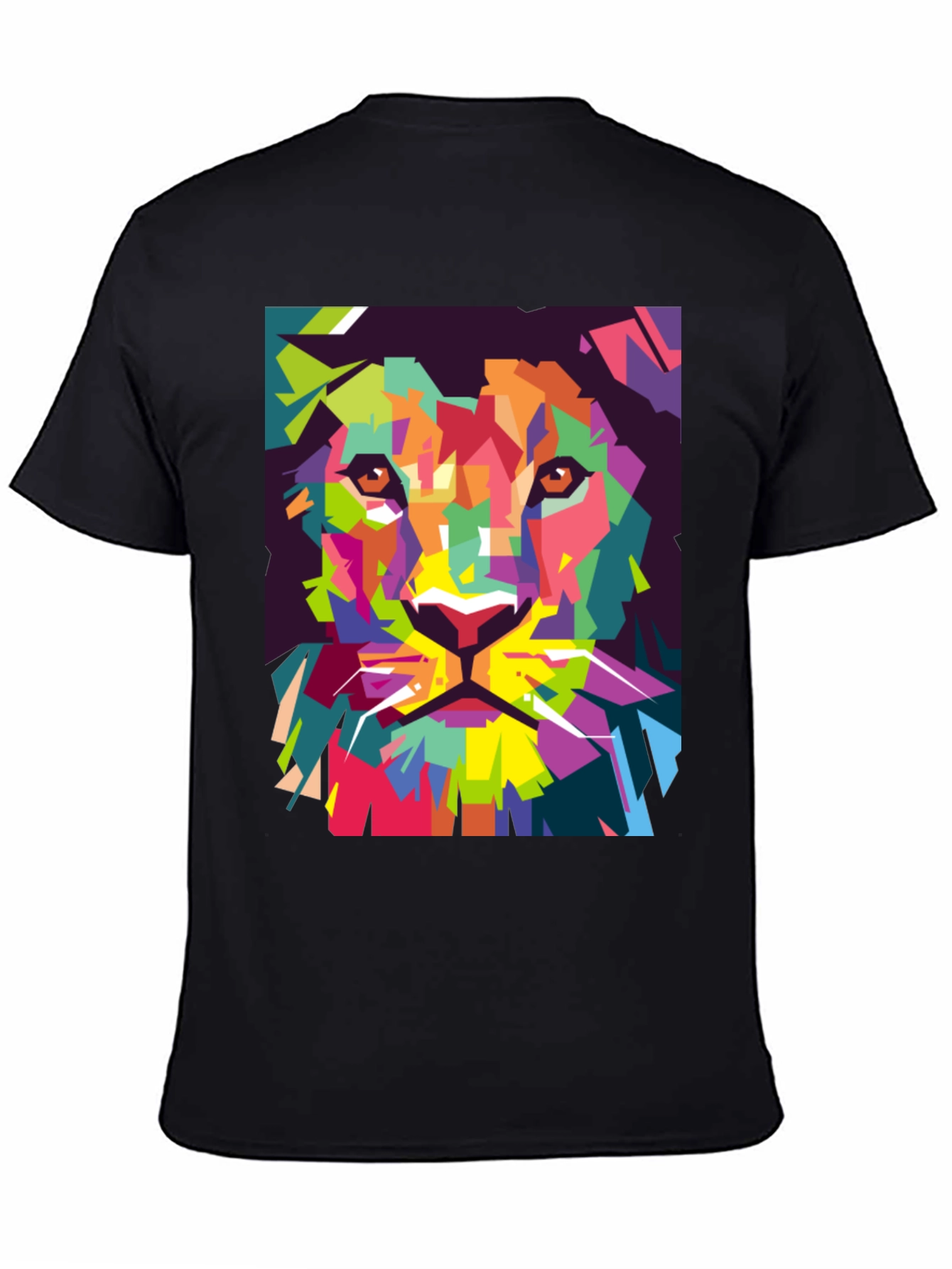 Abstract Lion Graphic T-Shirt