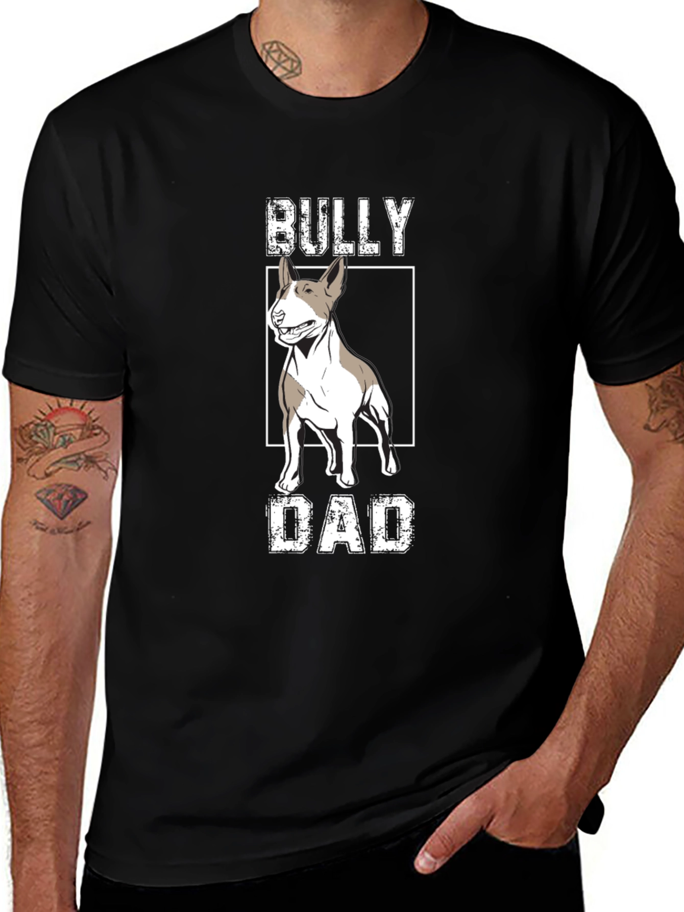 Bully Dad Graphic Tee - Dog Lover T-Shirt