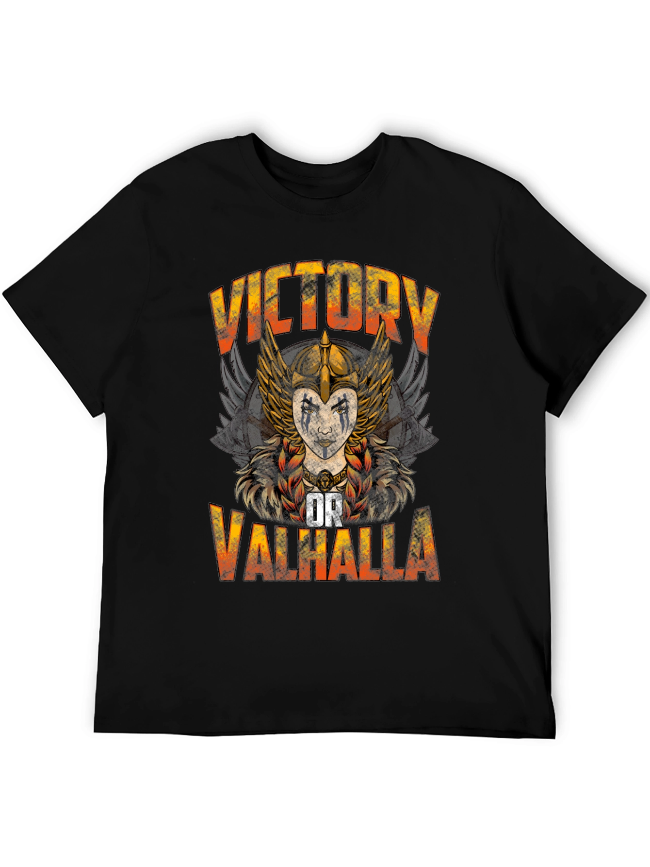 Victory or Valhalla Viking Graphic T-Shirt