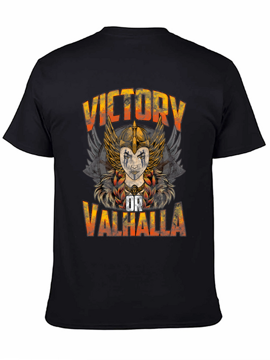 Victory or Valhalla Viking Graphic T-Shirt