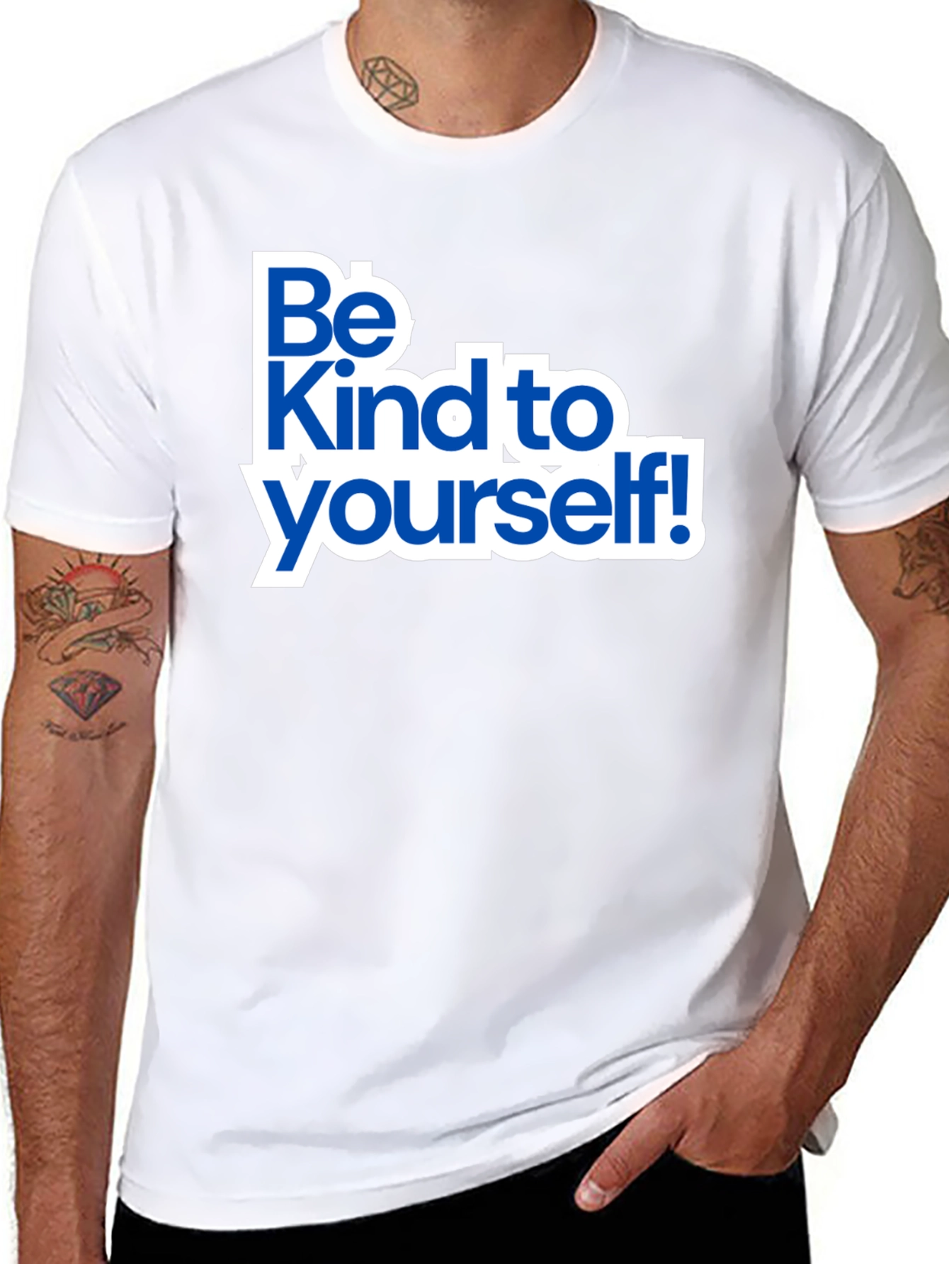Be Kind To Yourself Black Graphic T-Shirt