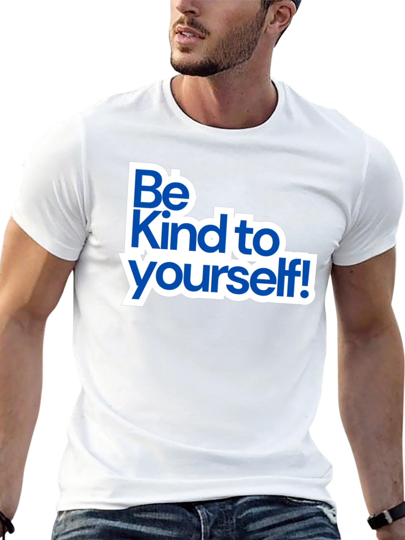 Be Kind To Yourself Black Graphic T-Shirt