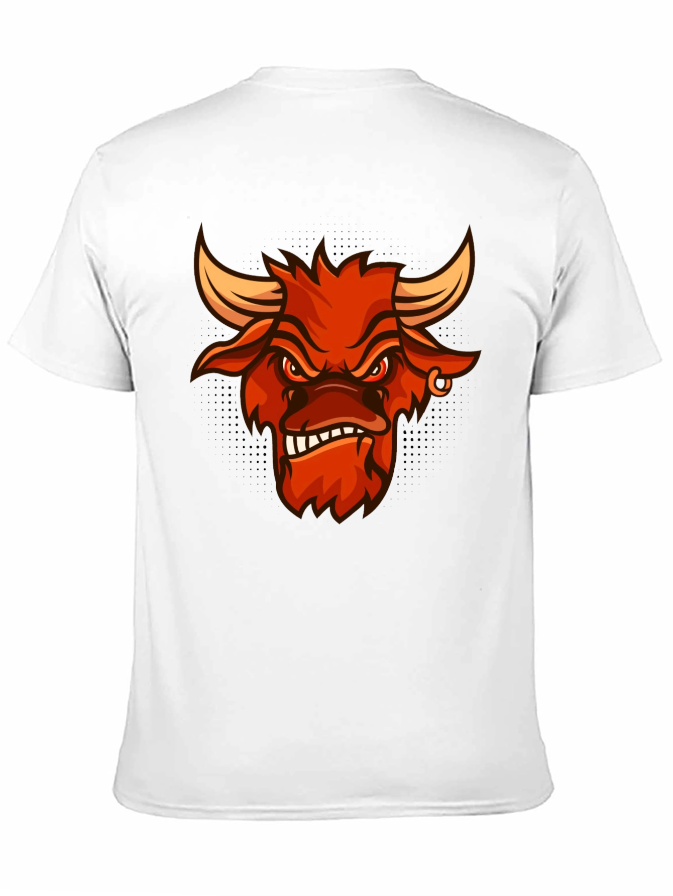 Angry Bull Graphic Tee - Black Cotton T-Shirt
