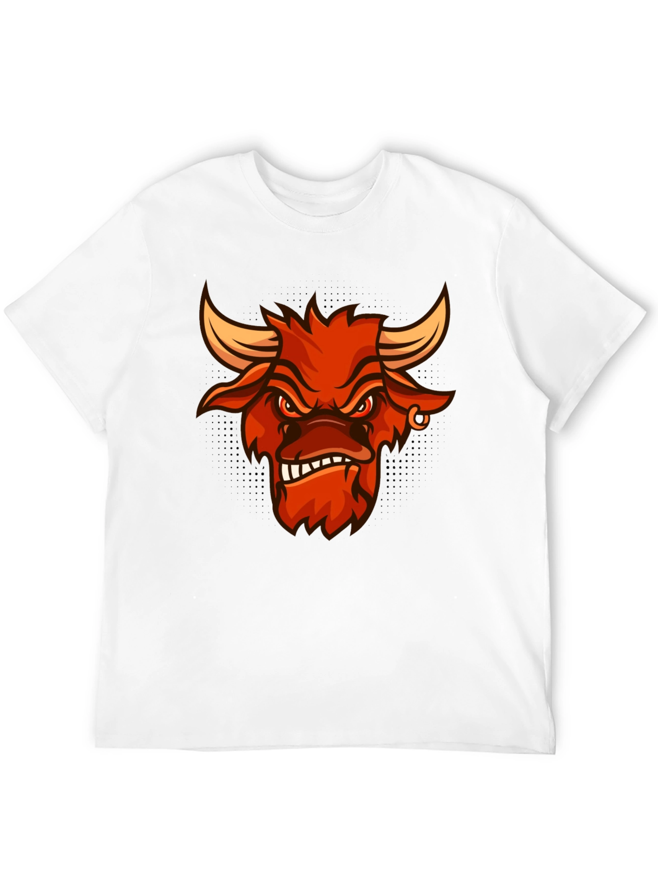Angry Bull Graphic Tee - Black Cotton T-Shirt