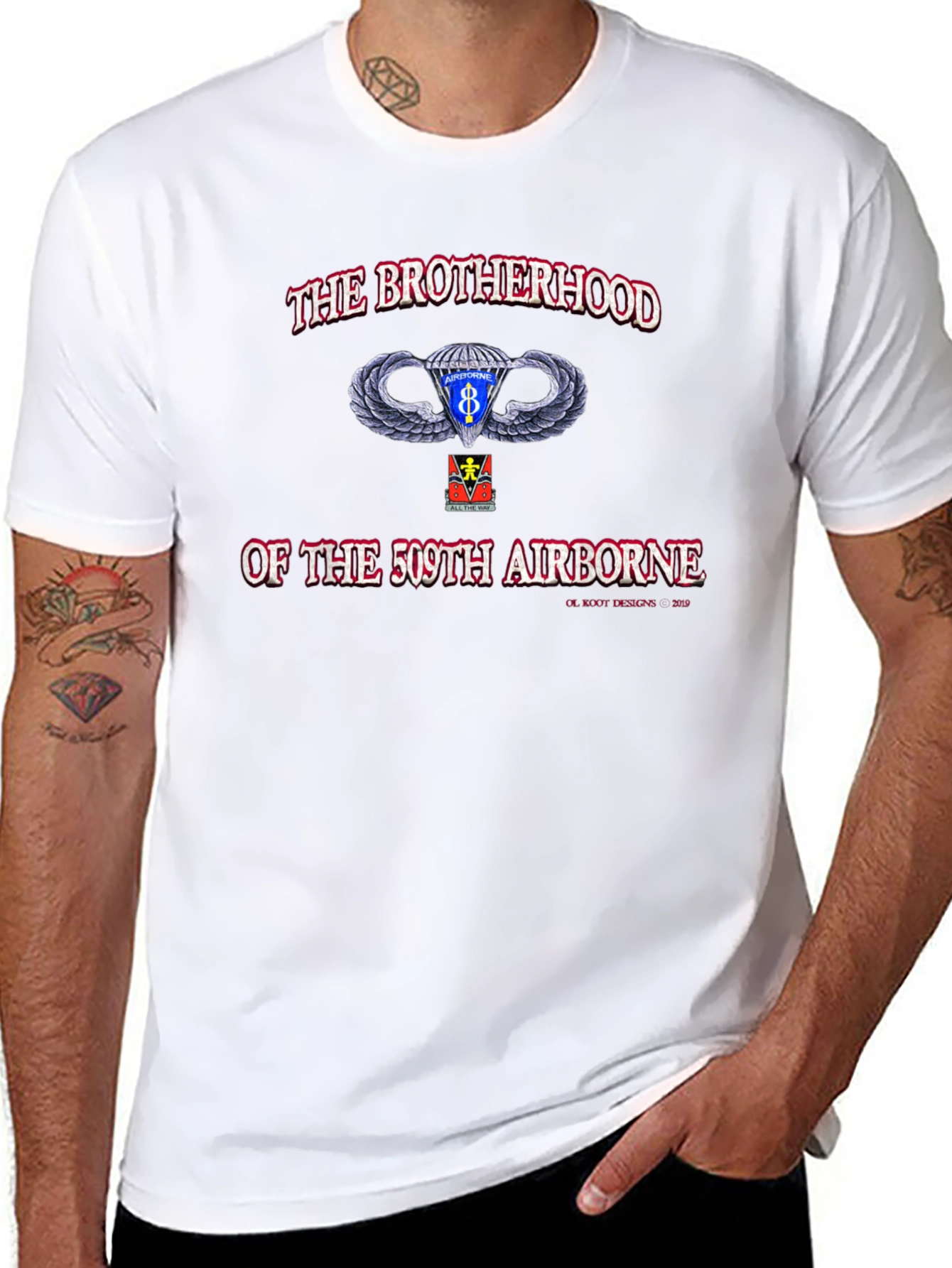 509th Airborne Brotherhood Black T-Shirt