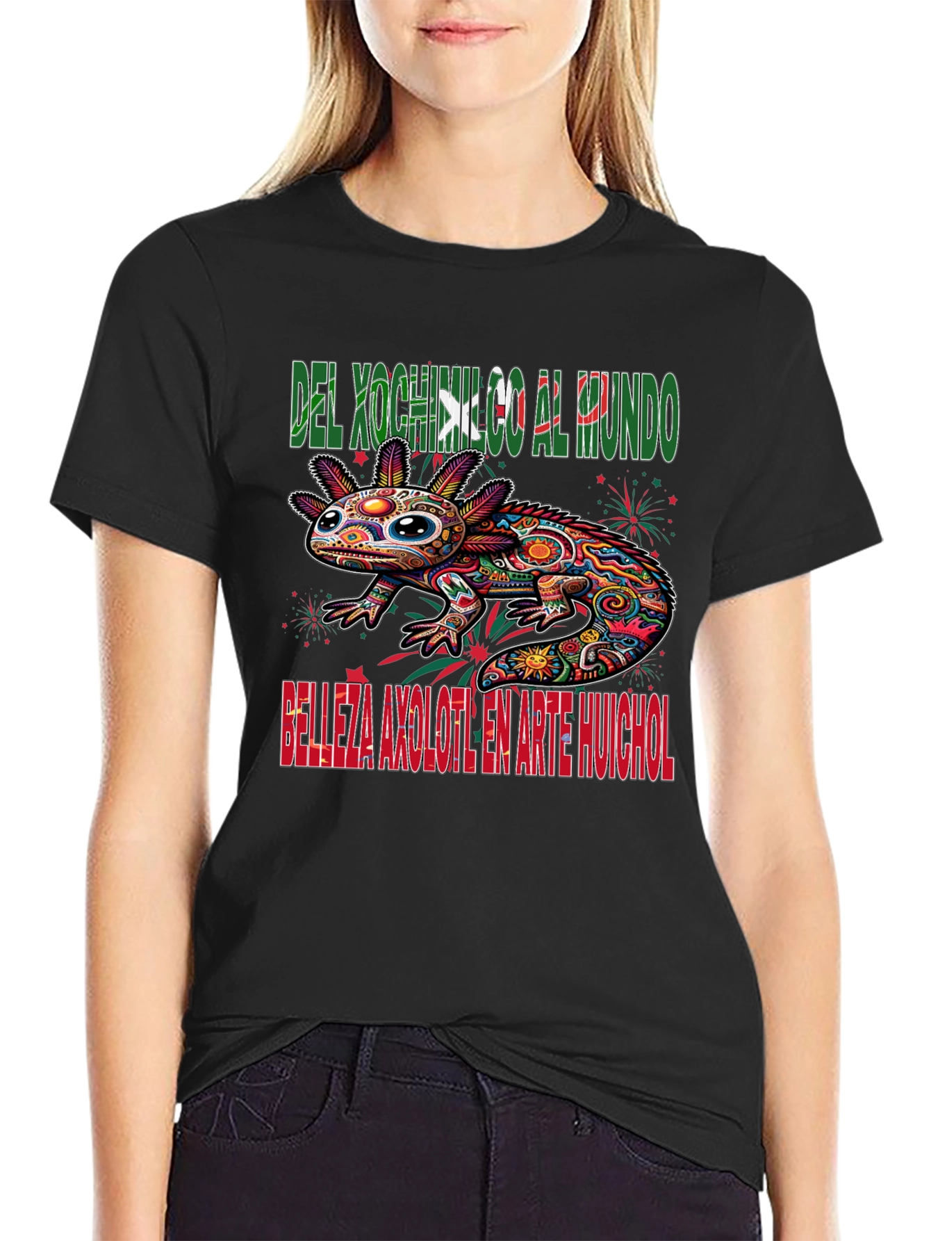 Axolotl Art T-Shirt - Xochimilco Pride