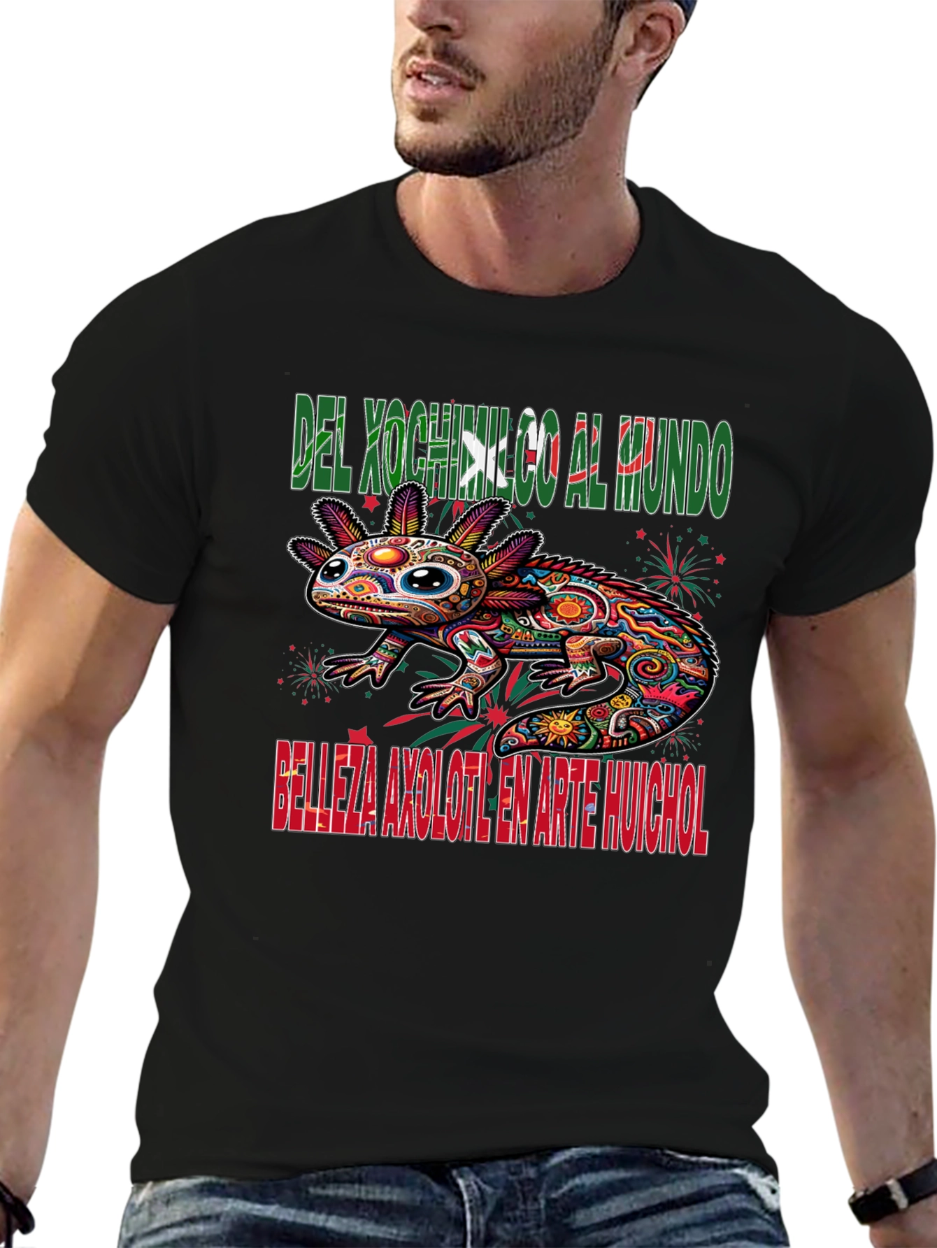 Axolotl Art T-Shirt - Xochimilco Pride