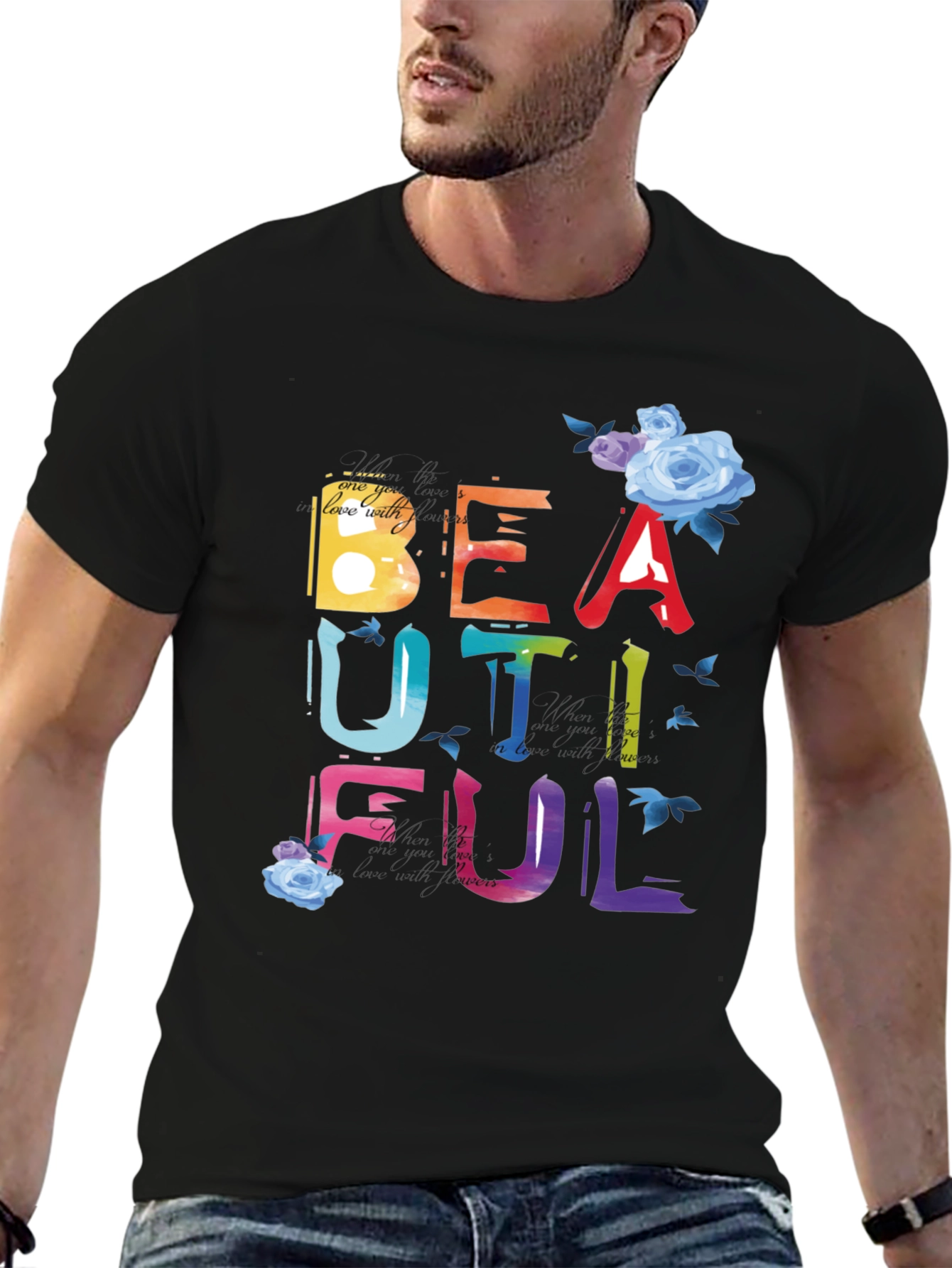 Beautiful Graphic Tee - Stylish Cotton Blend Shirt