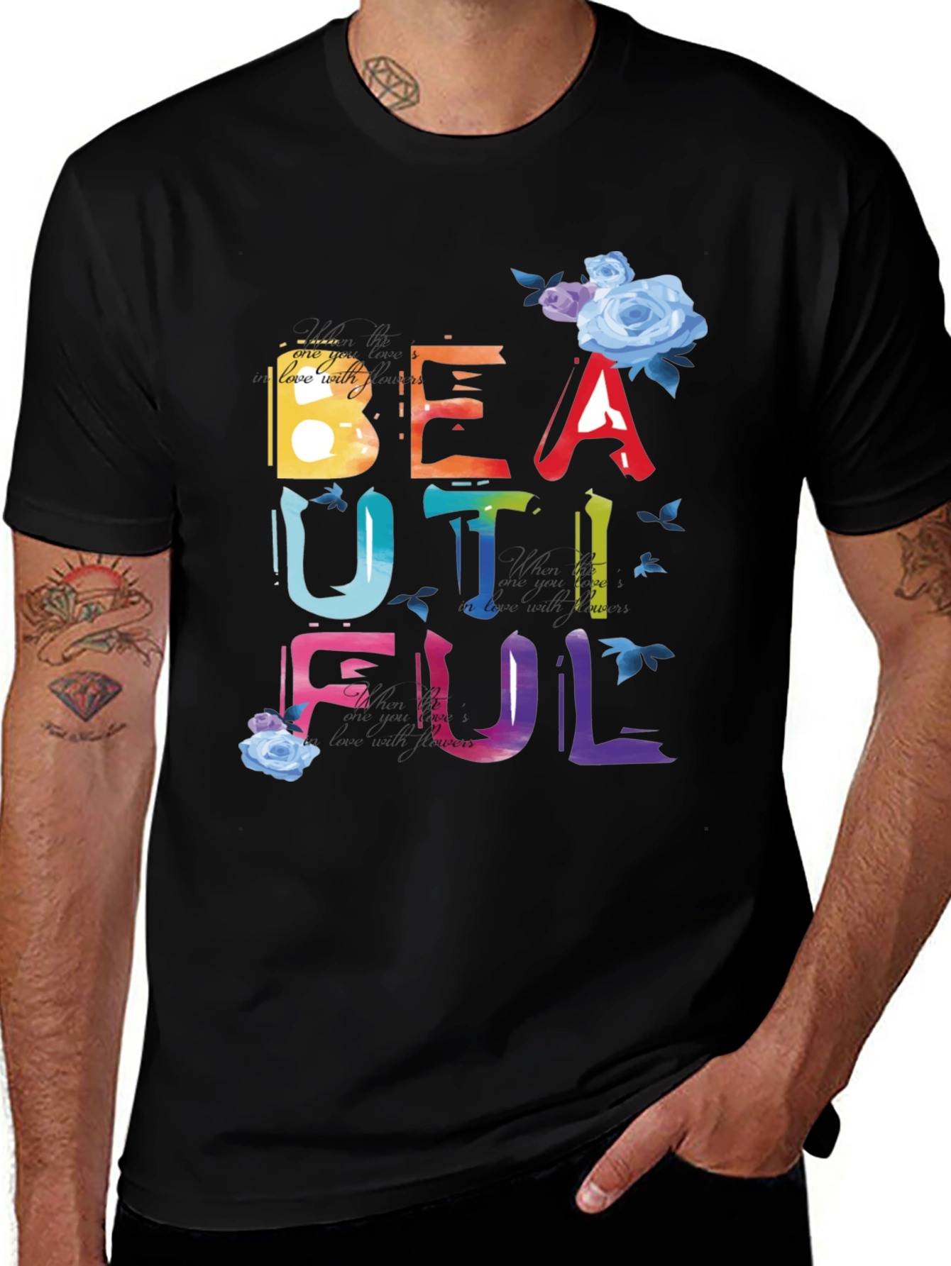 Beautiful Graphic Tee - Stylish Cotton Blend Shirt